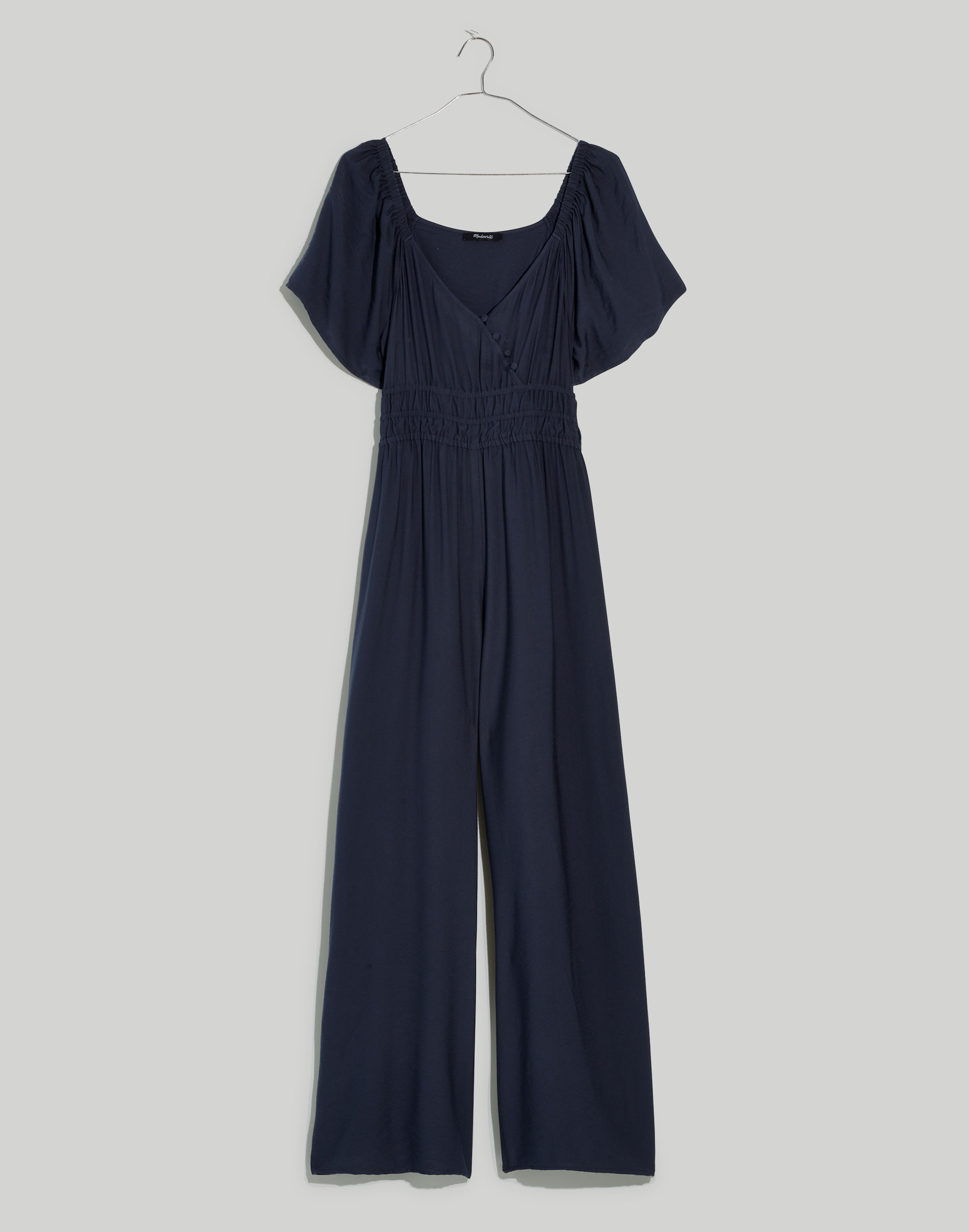 Twill Wide-Leg Jumpsuit