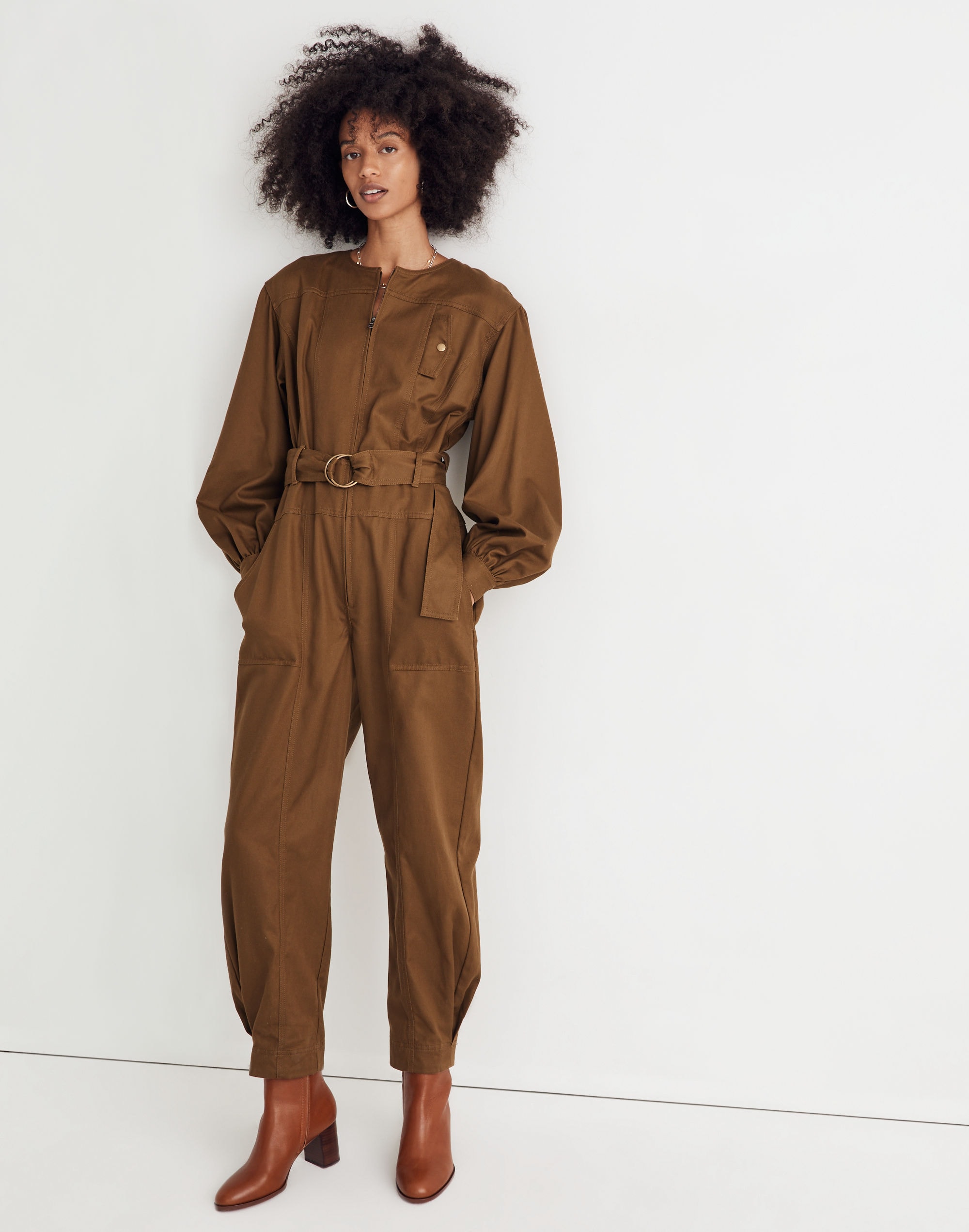 tapered-leg jumpsuit