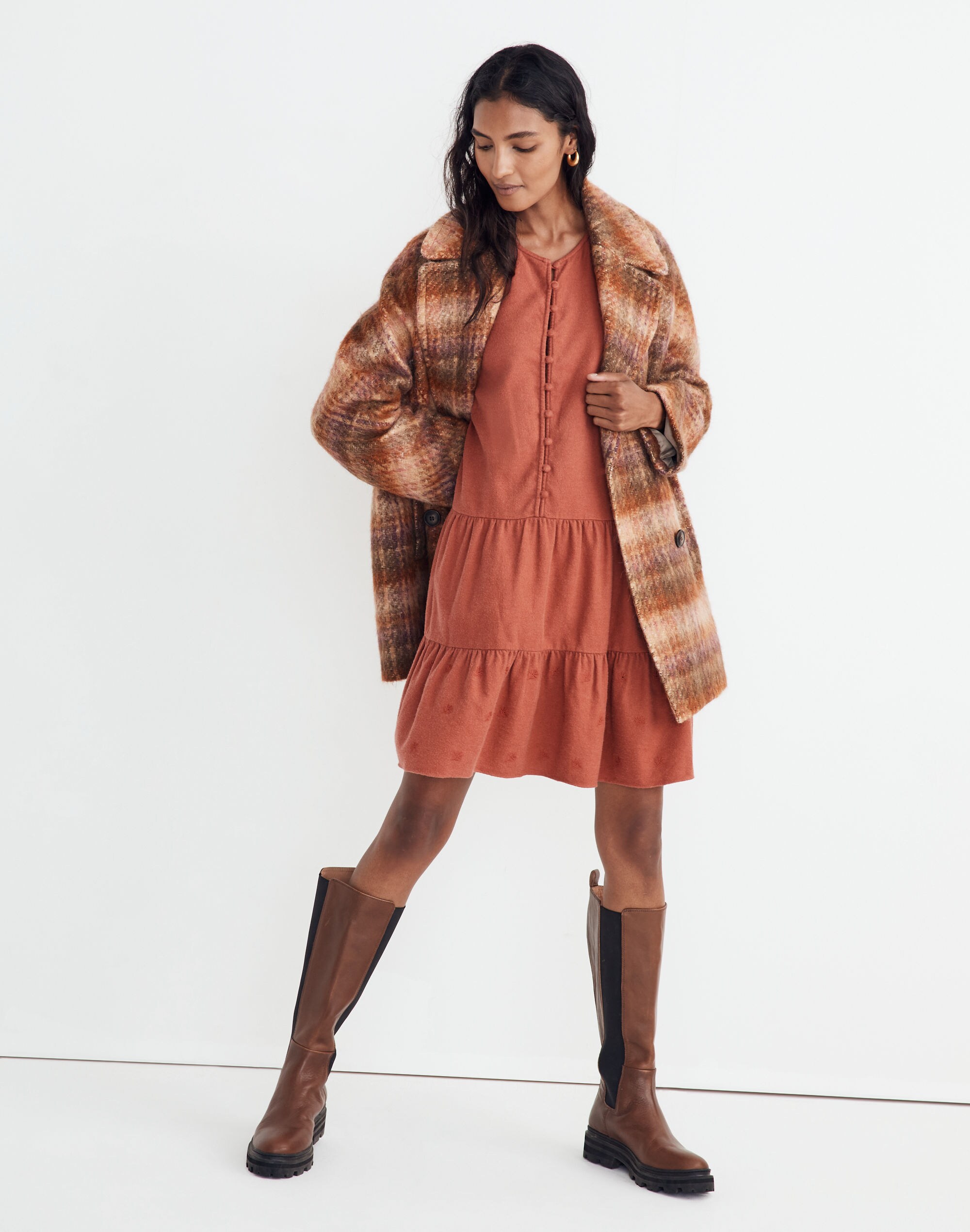 Flannel Mini Dress