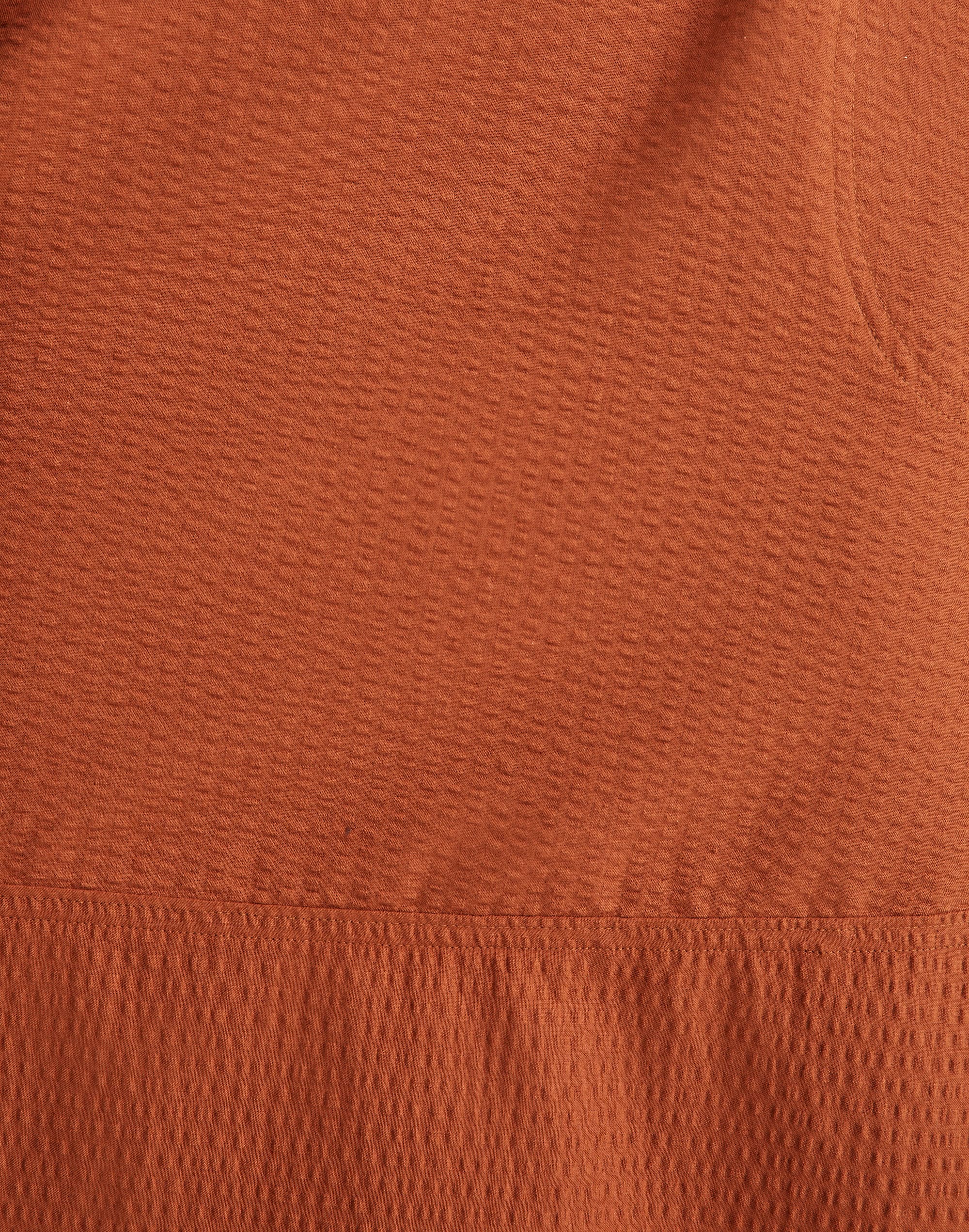 Seersucker Belted Midi Dress