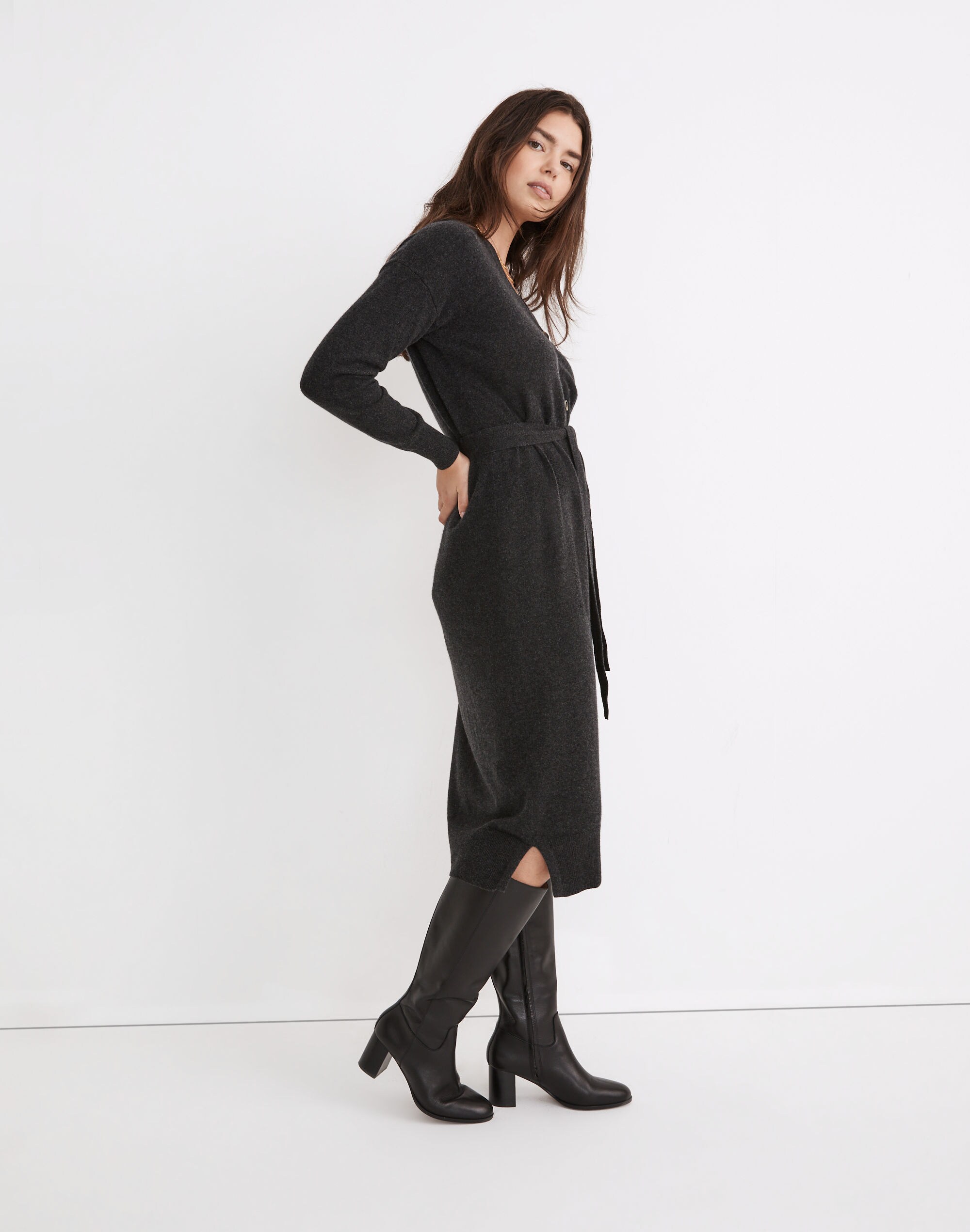 (Re)sourced Cashmere Midi Sweater Dress