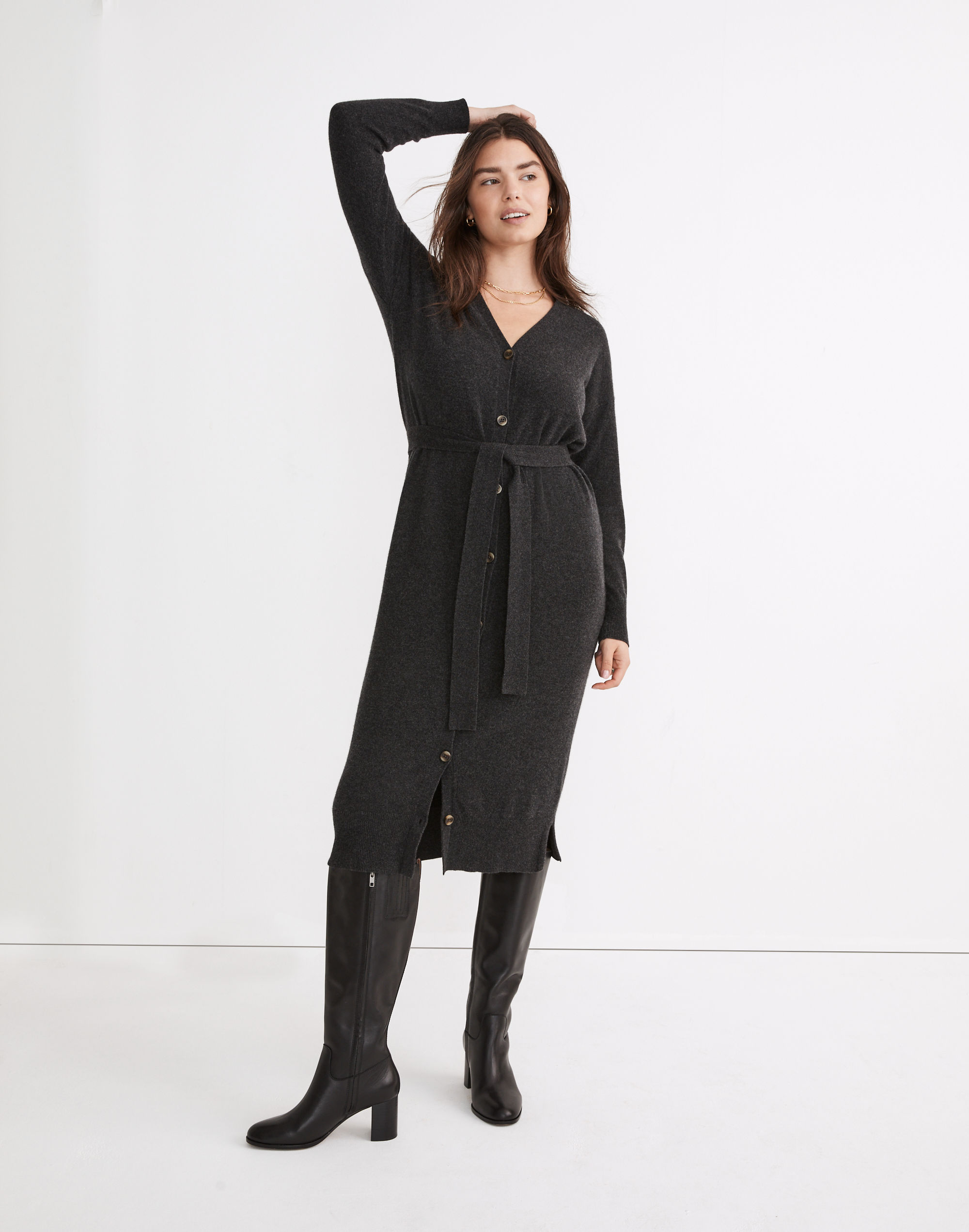 (Re)sourced Cashmere Midi Sweater Dress