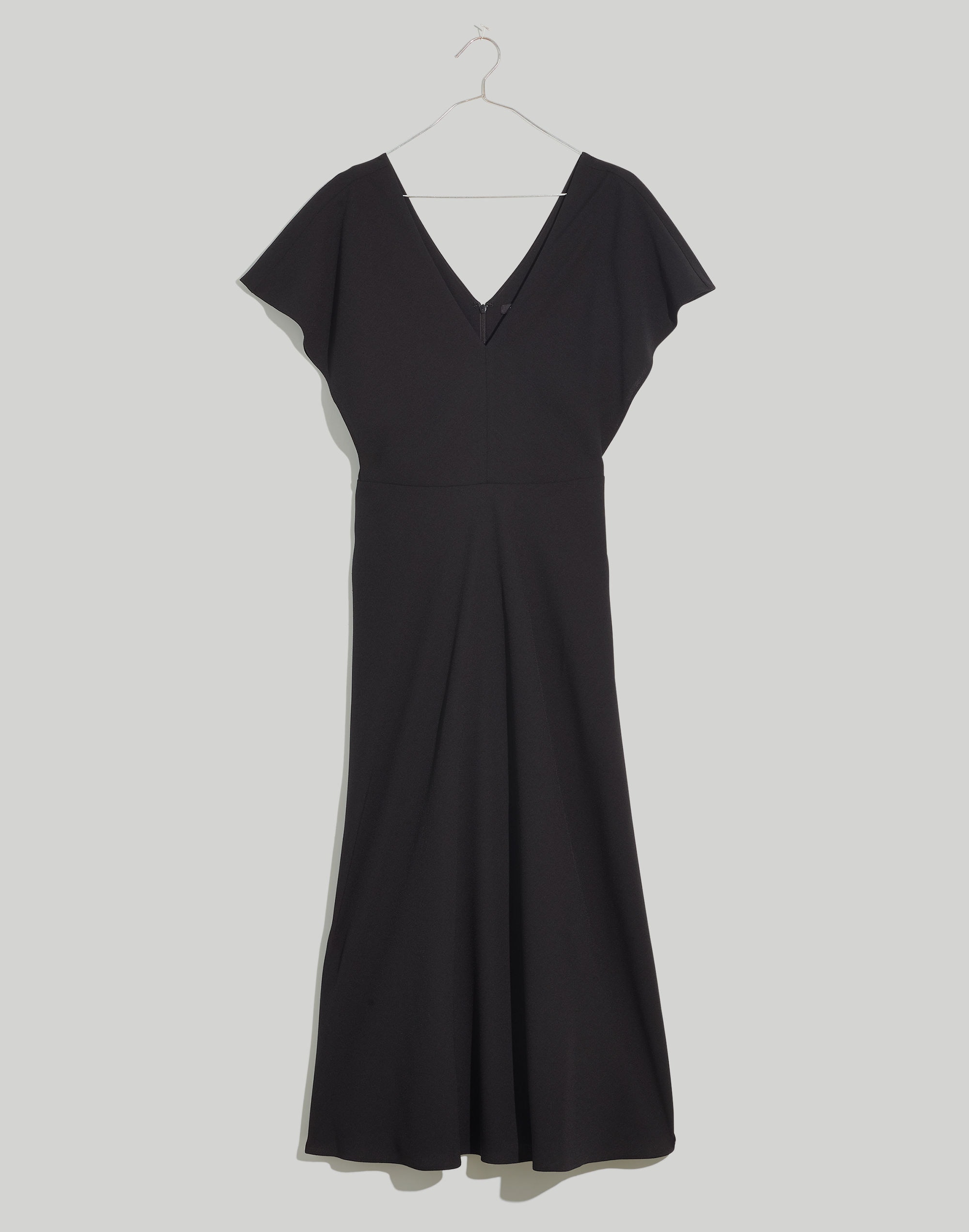 Flutter-Sleeve Midi Dress