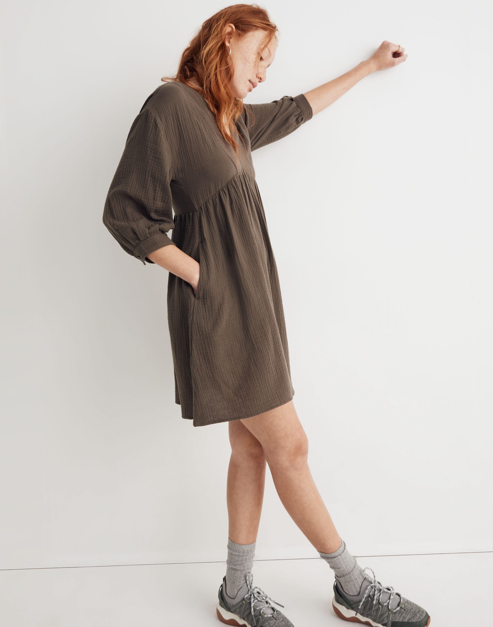 Lightspun V-Neck Mini Dress