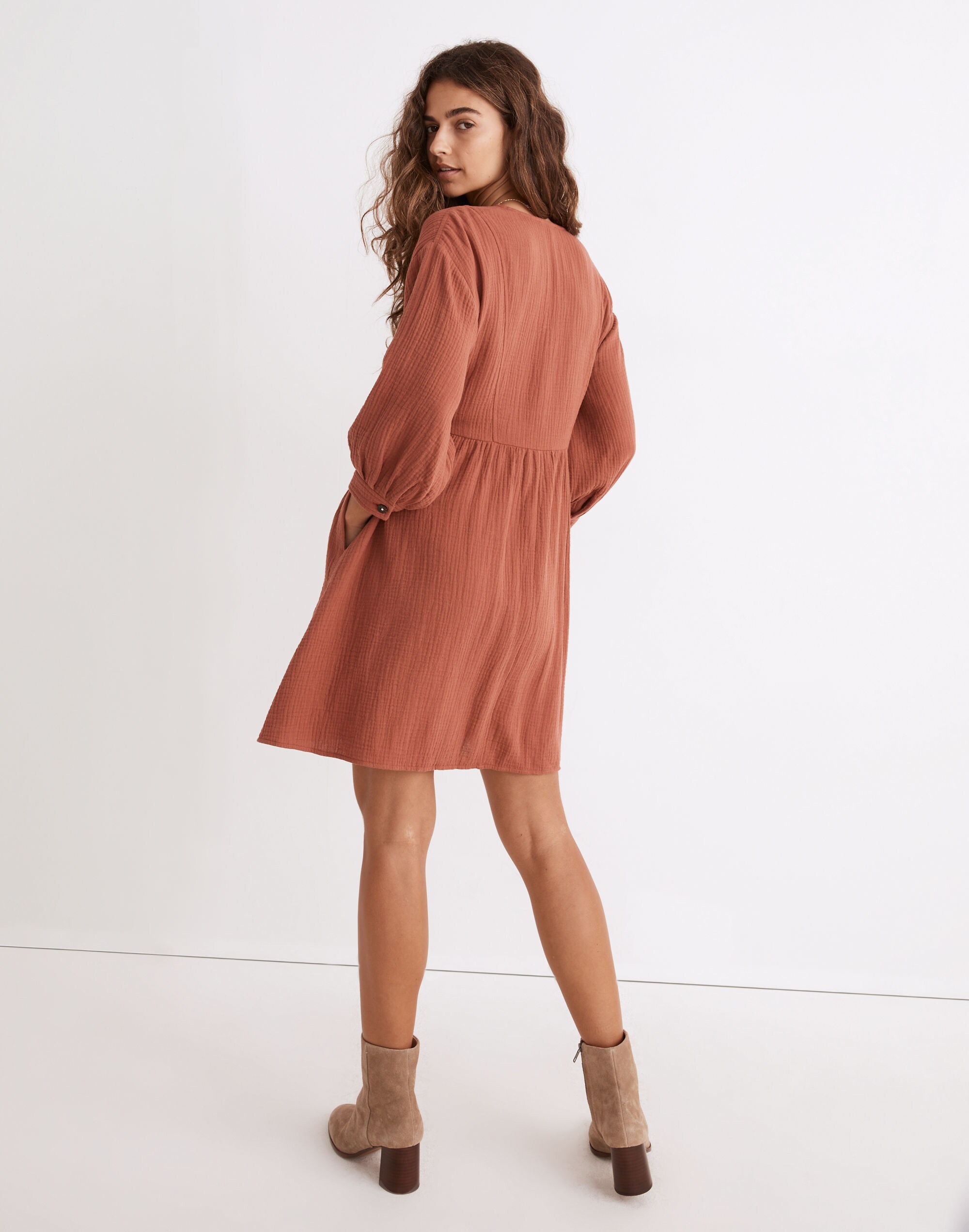 Lightspun V-Neck Mini Dress