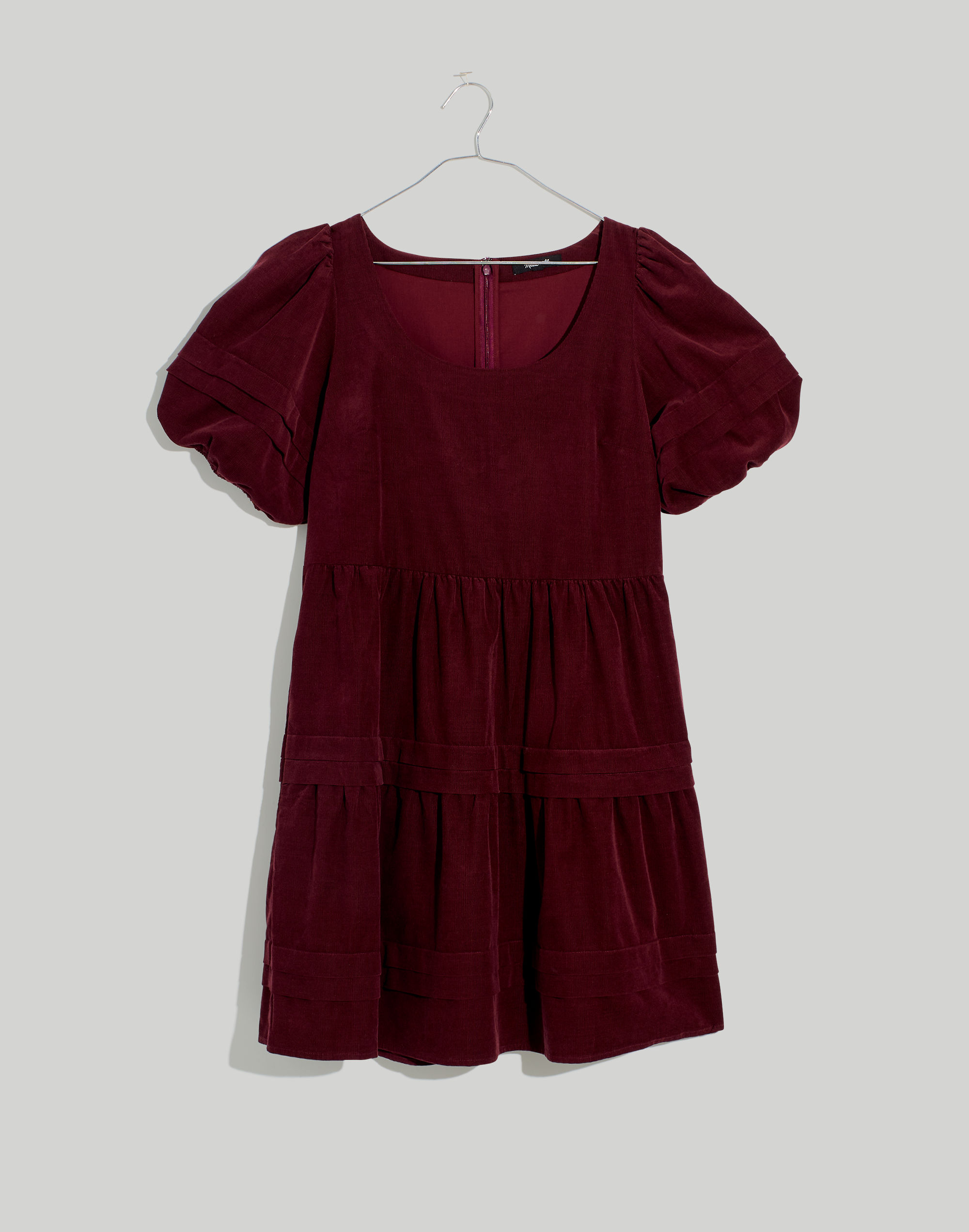 Corduroy Tiered Mini Dress