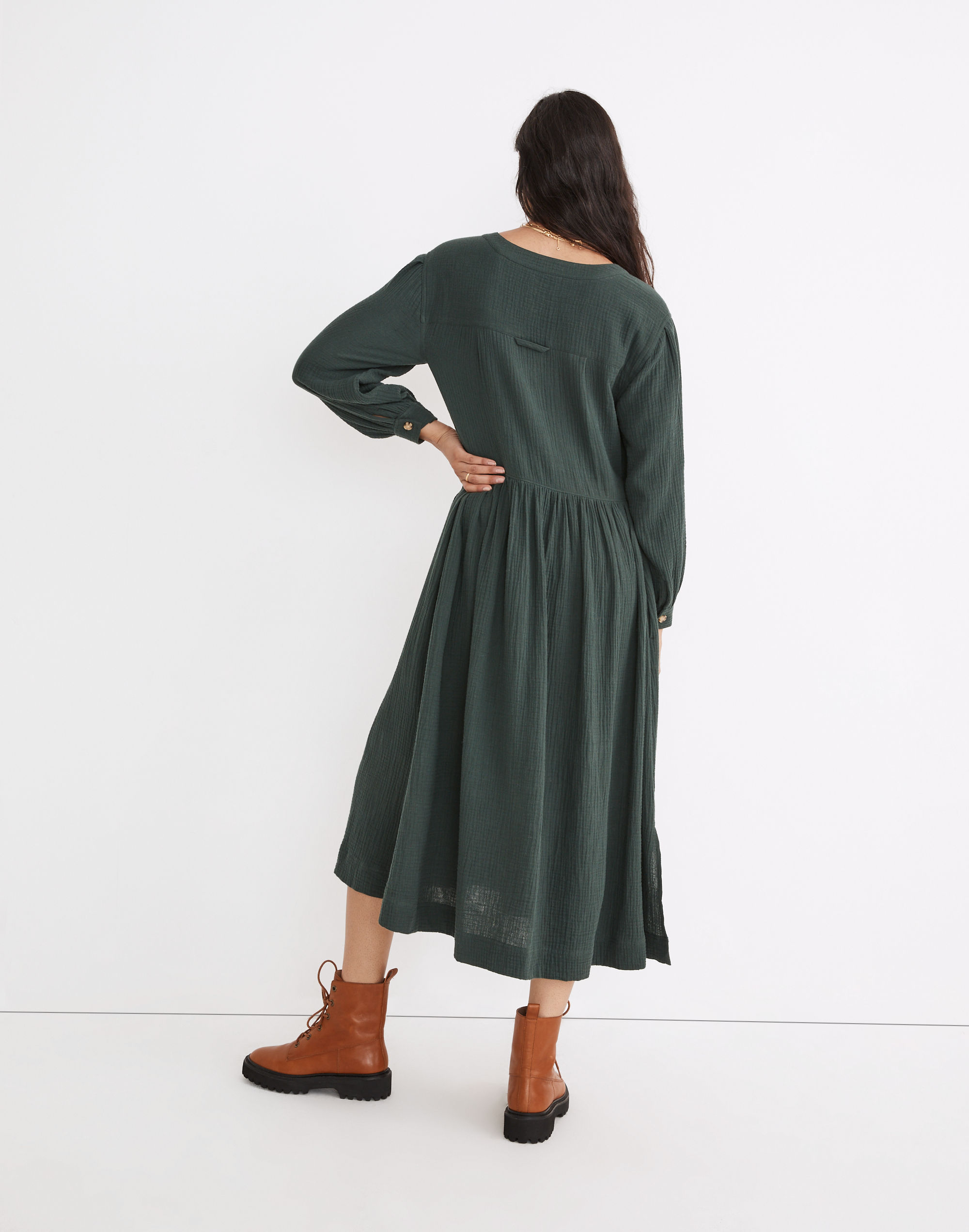 Lightspun Button-Front Midi Dress