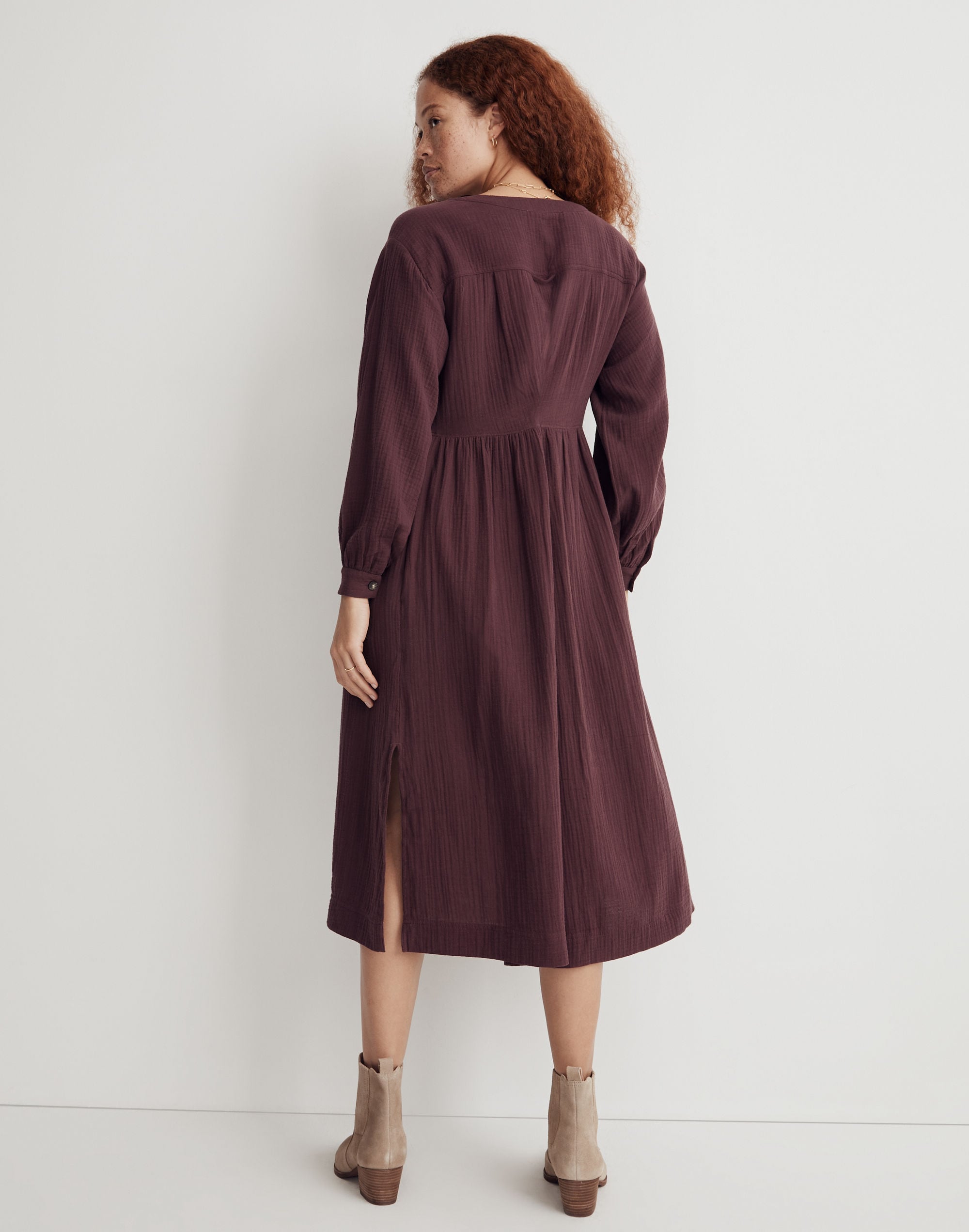 Lightspun Button-Front Midi Dress