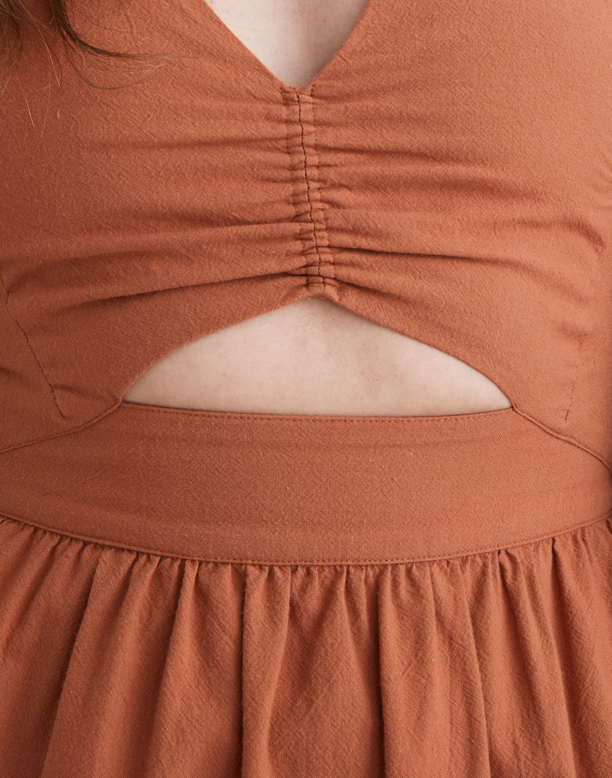 Petite Crepe Cutout Midi Dress