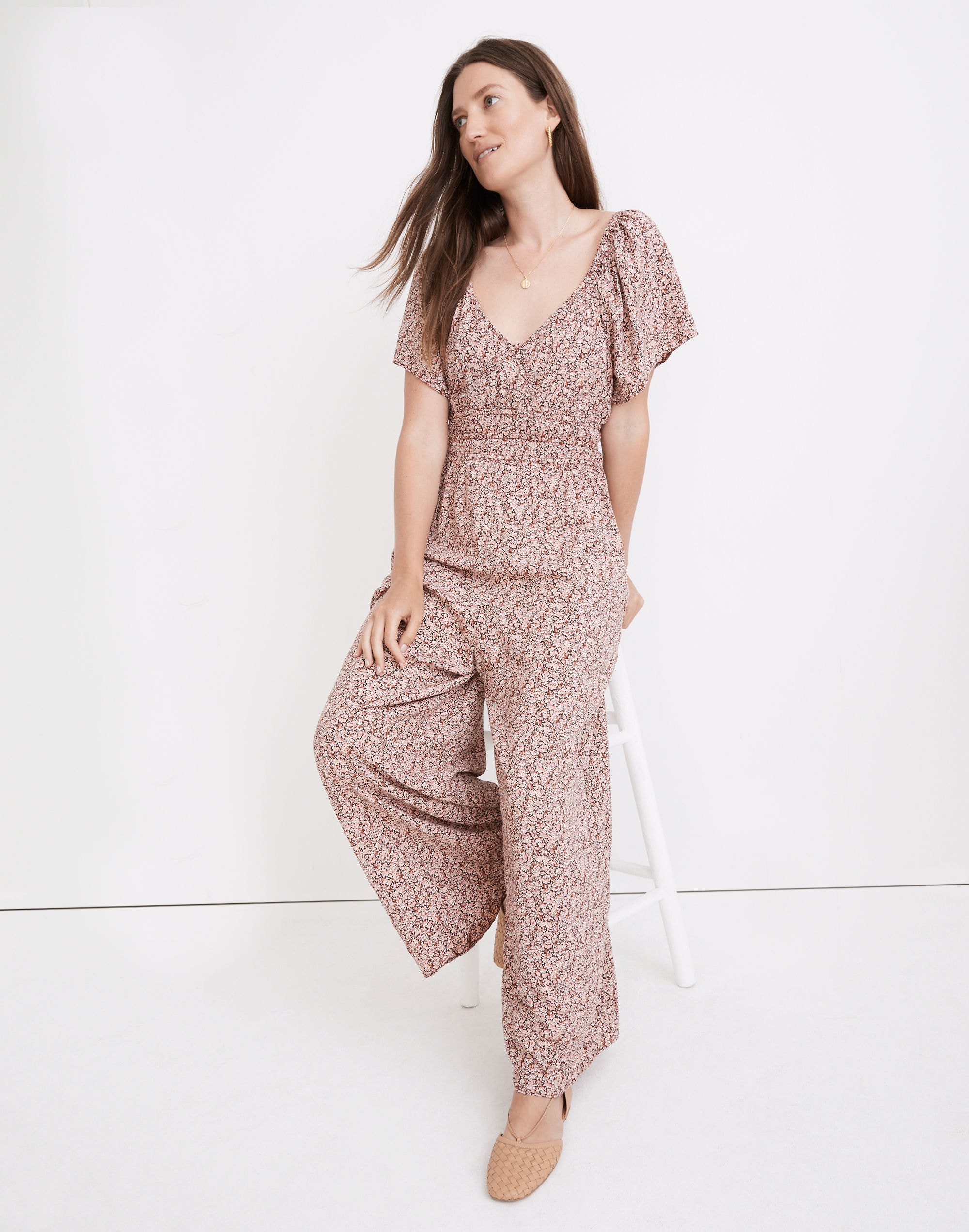Sophia Wide-Leg Jumpsuit in Cottage Garden