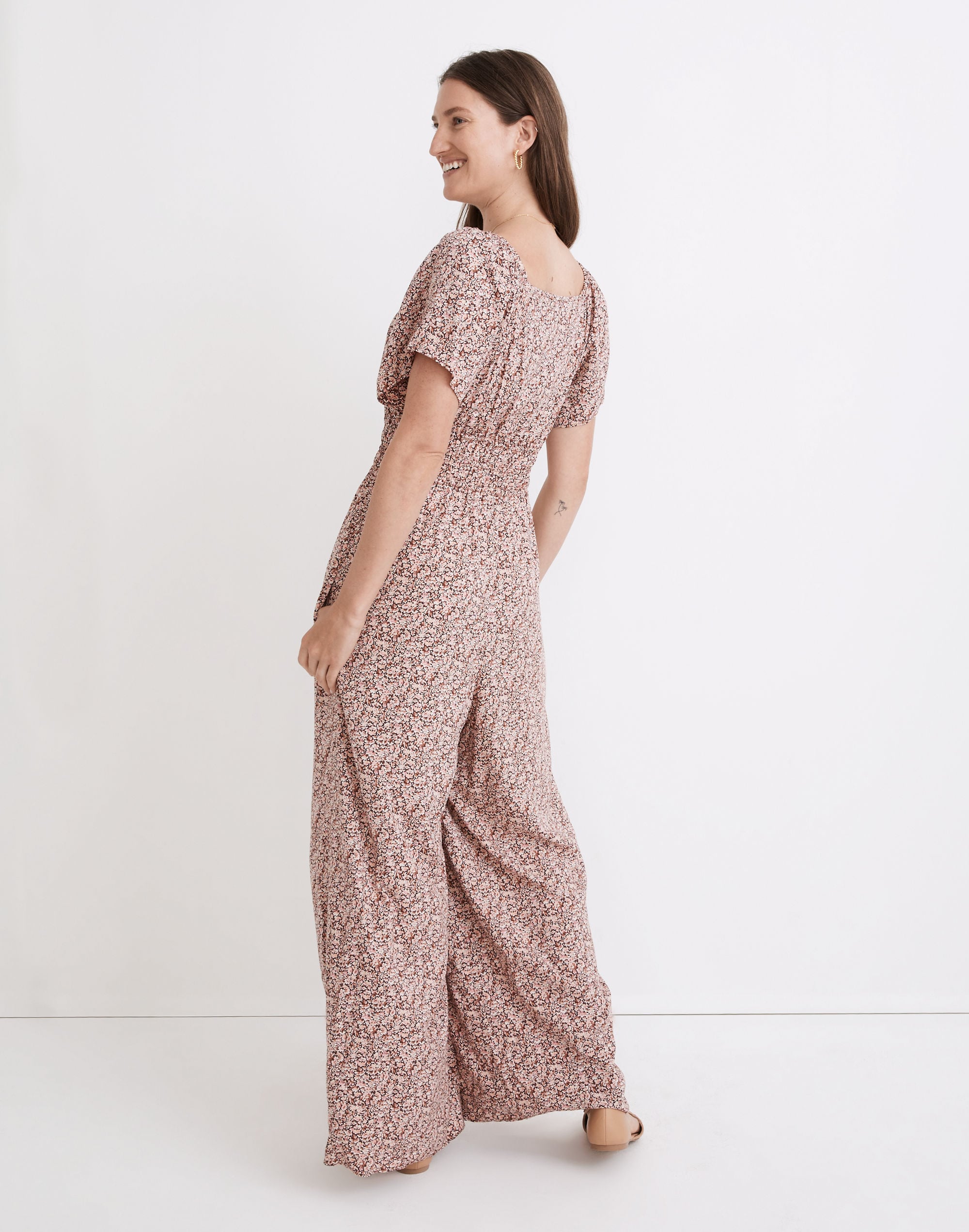 Sophia Wide-Leg Jumpsuit in Cottage Garden