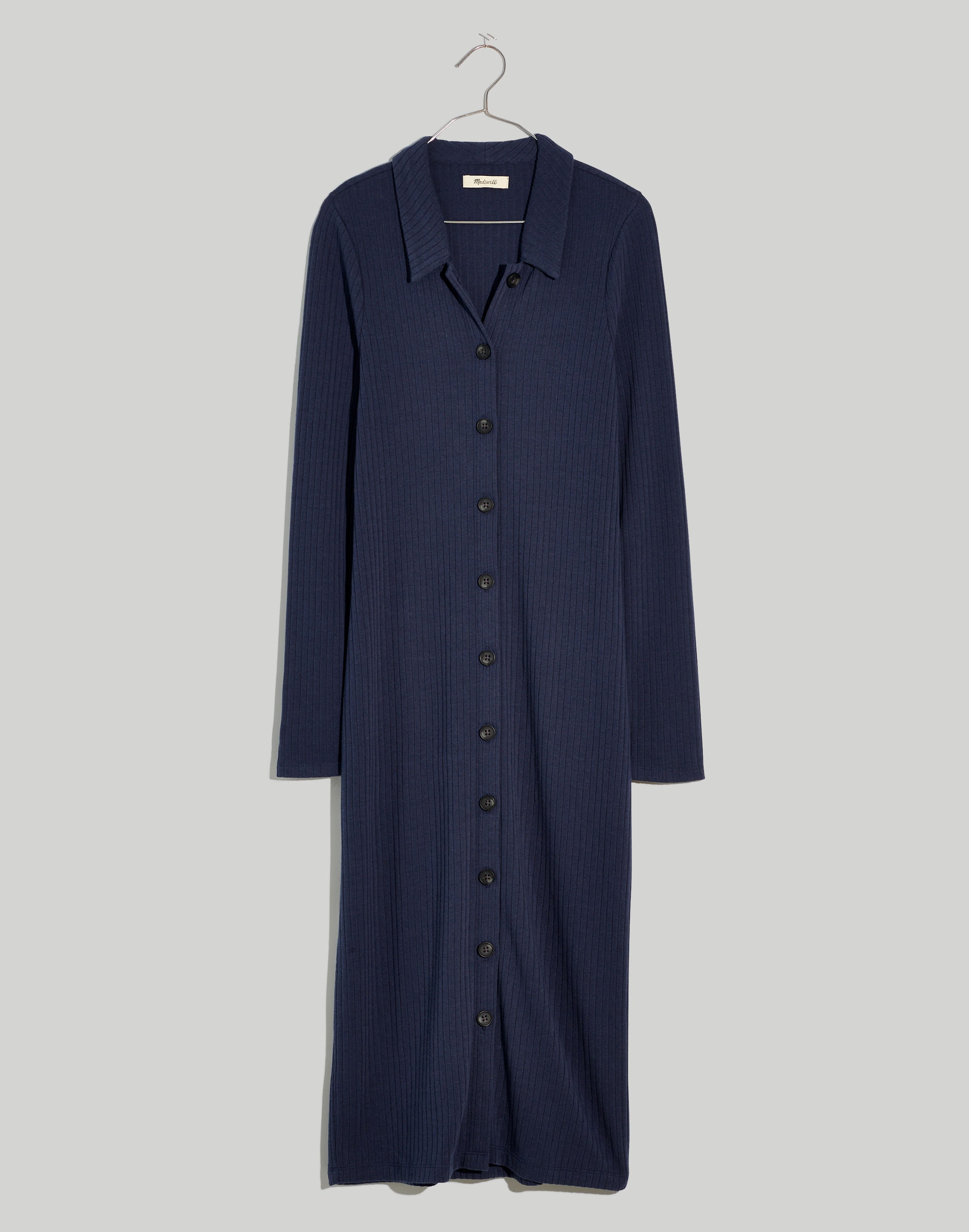 Button-Front Midi Shirtdress