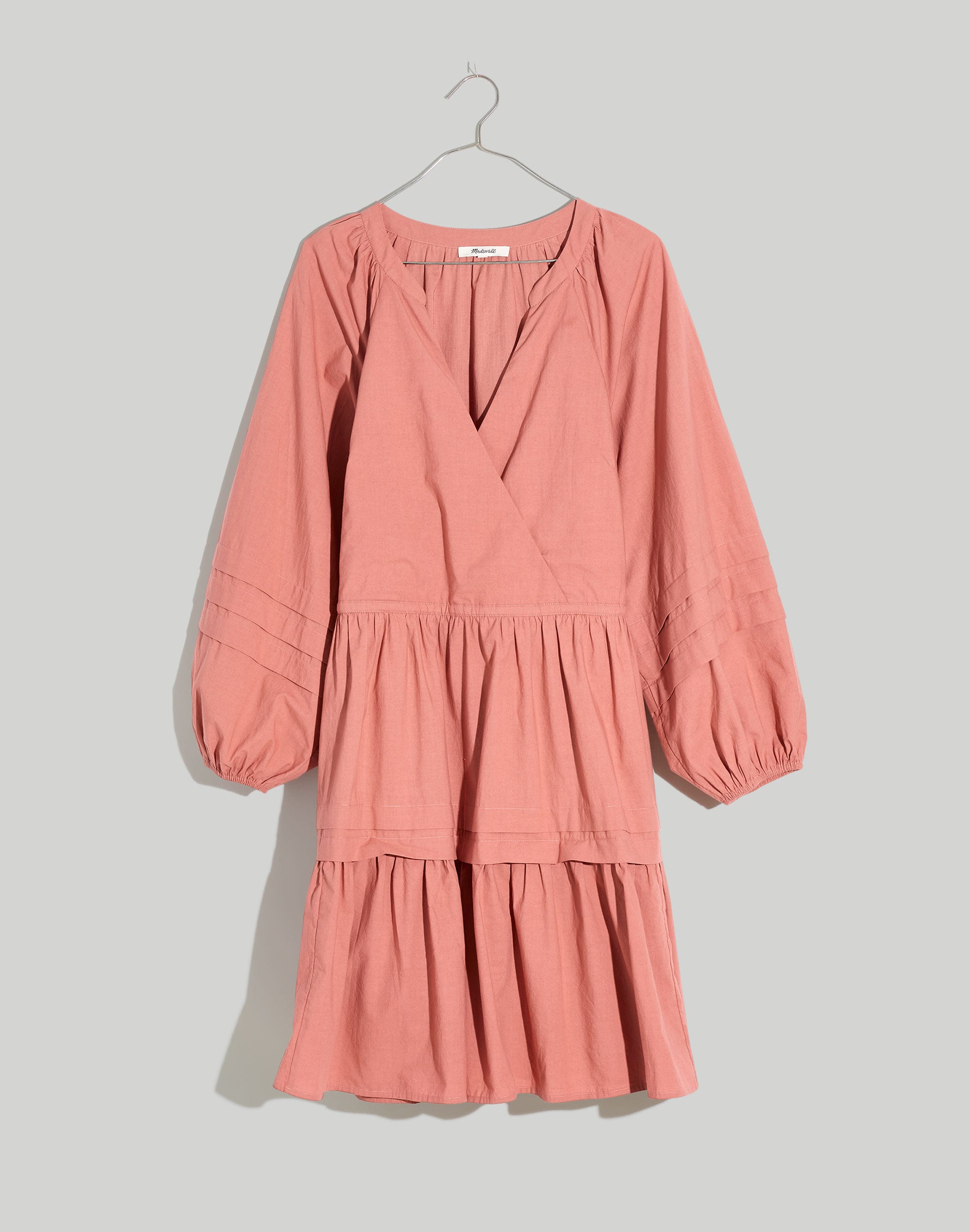 Crinkle Poplin Wrap Mini Dress