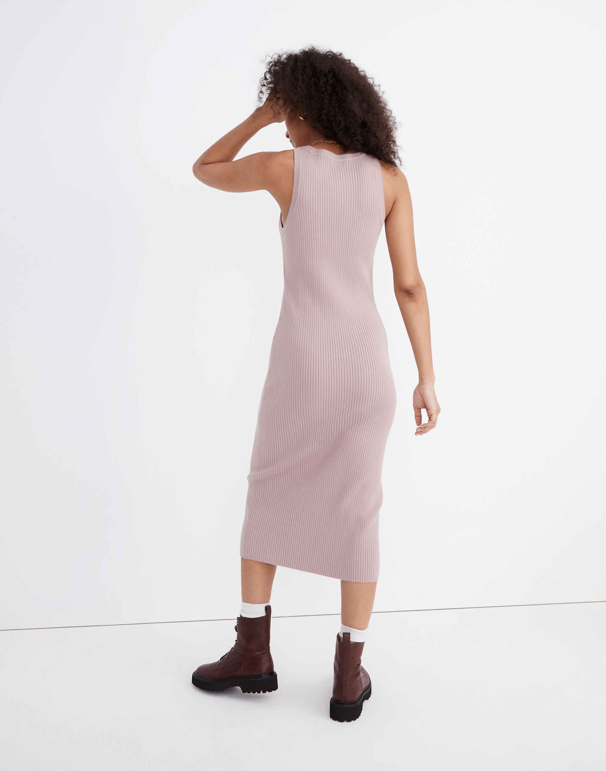 Sleeveless Midi Sweater Dress