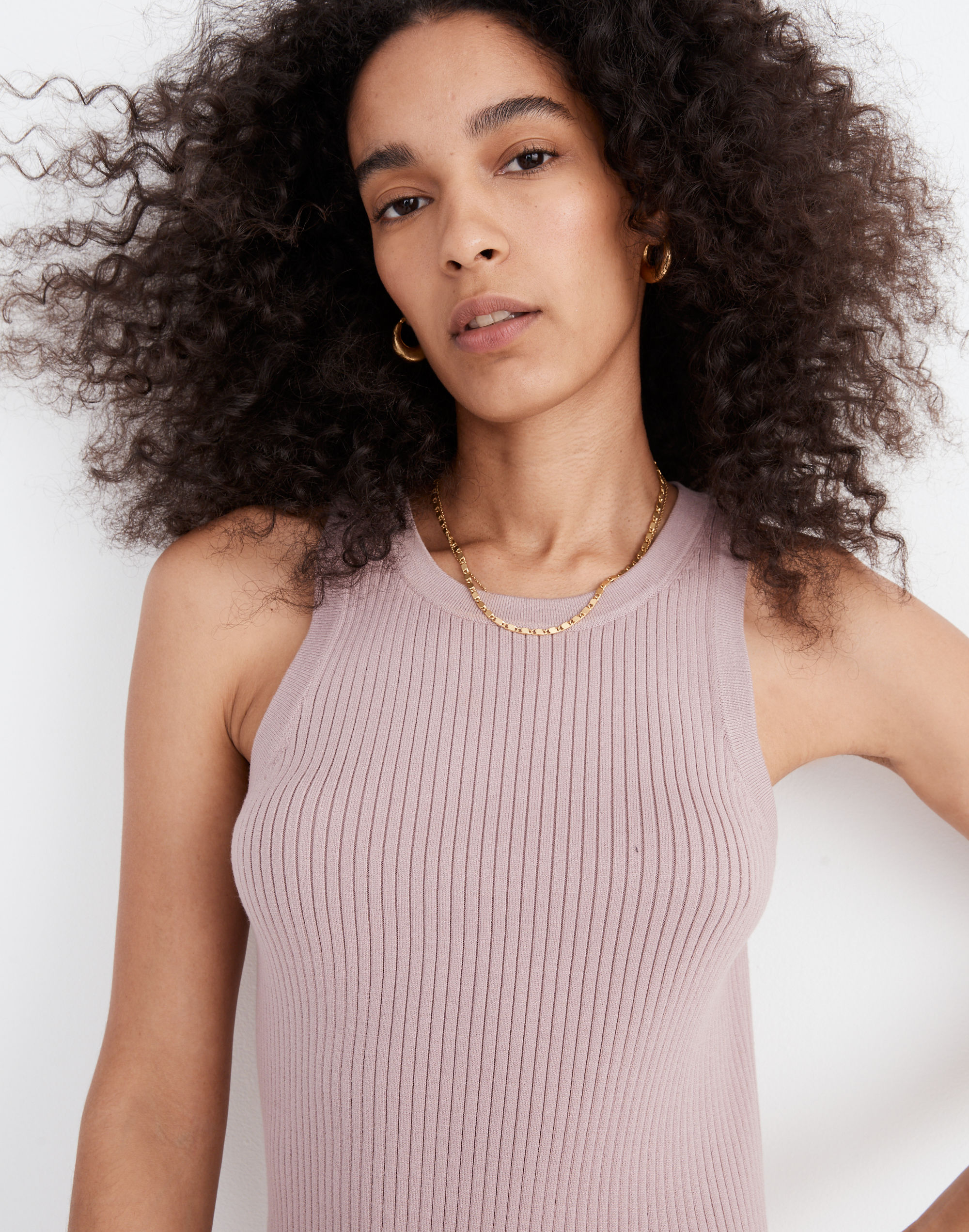 Sleeveless Midi Sweater Dress