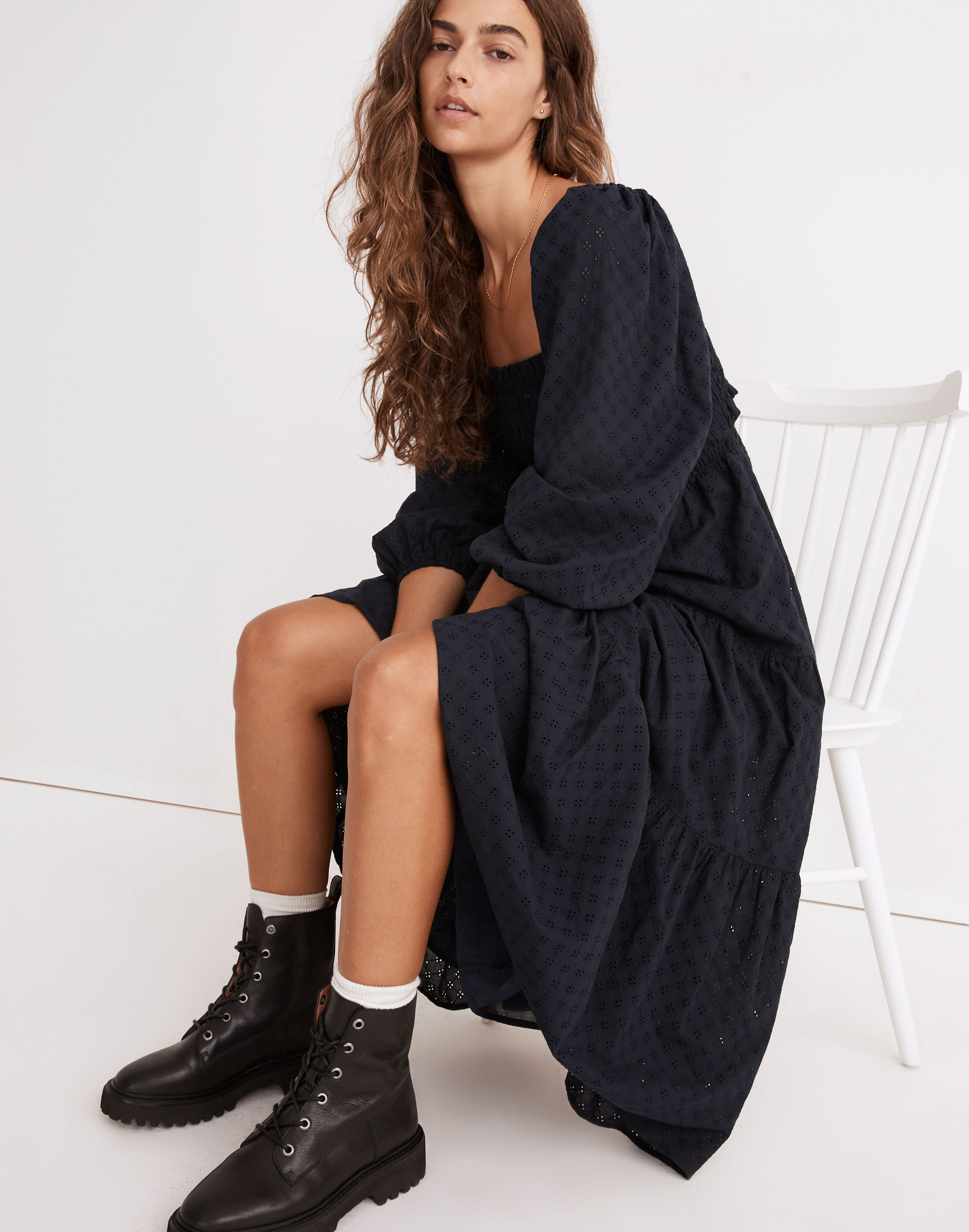 Lucie Cutout-Back Midi Dress