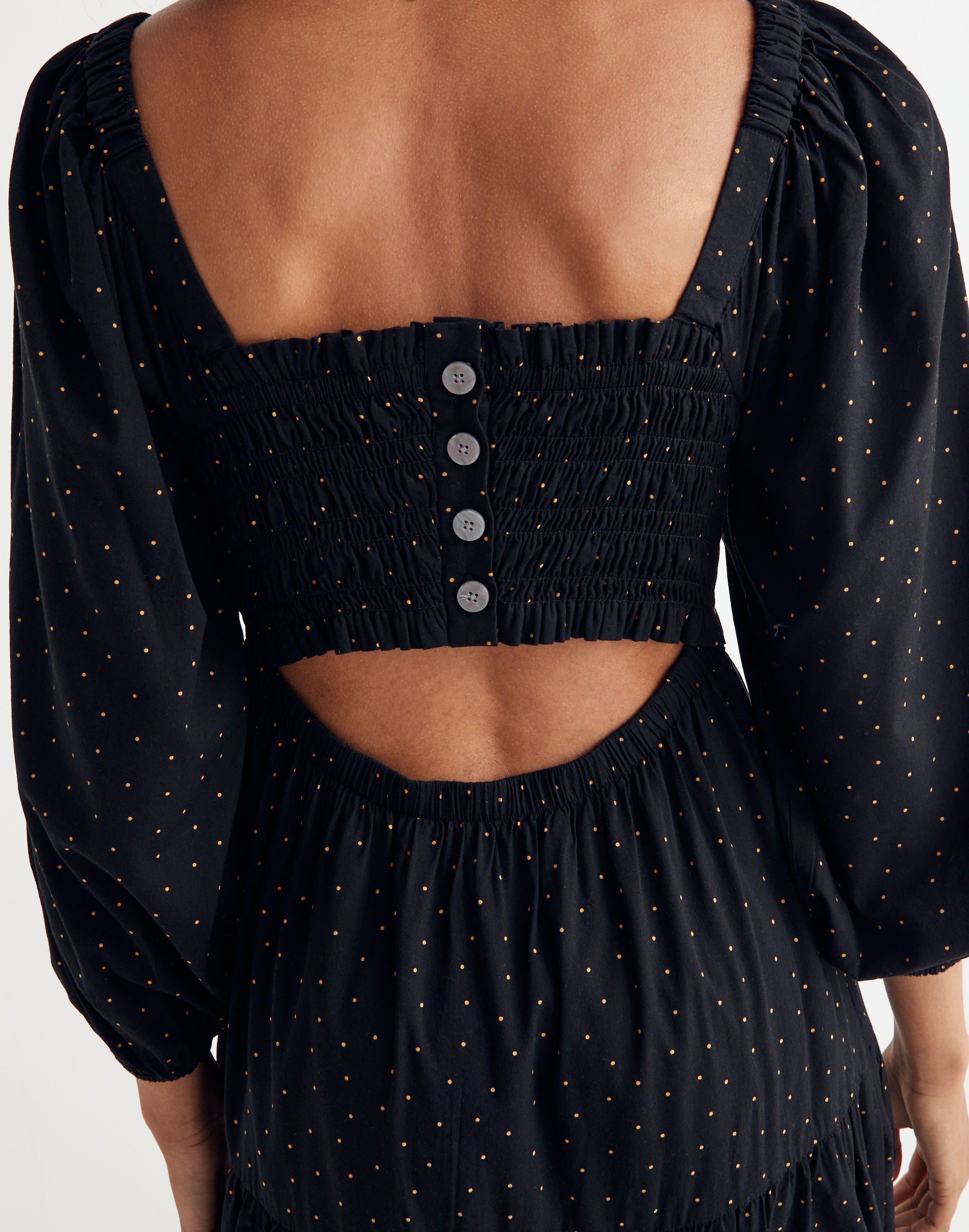 Petite Lucie Tiered Midi Dress in Dot