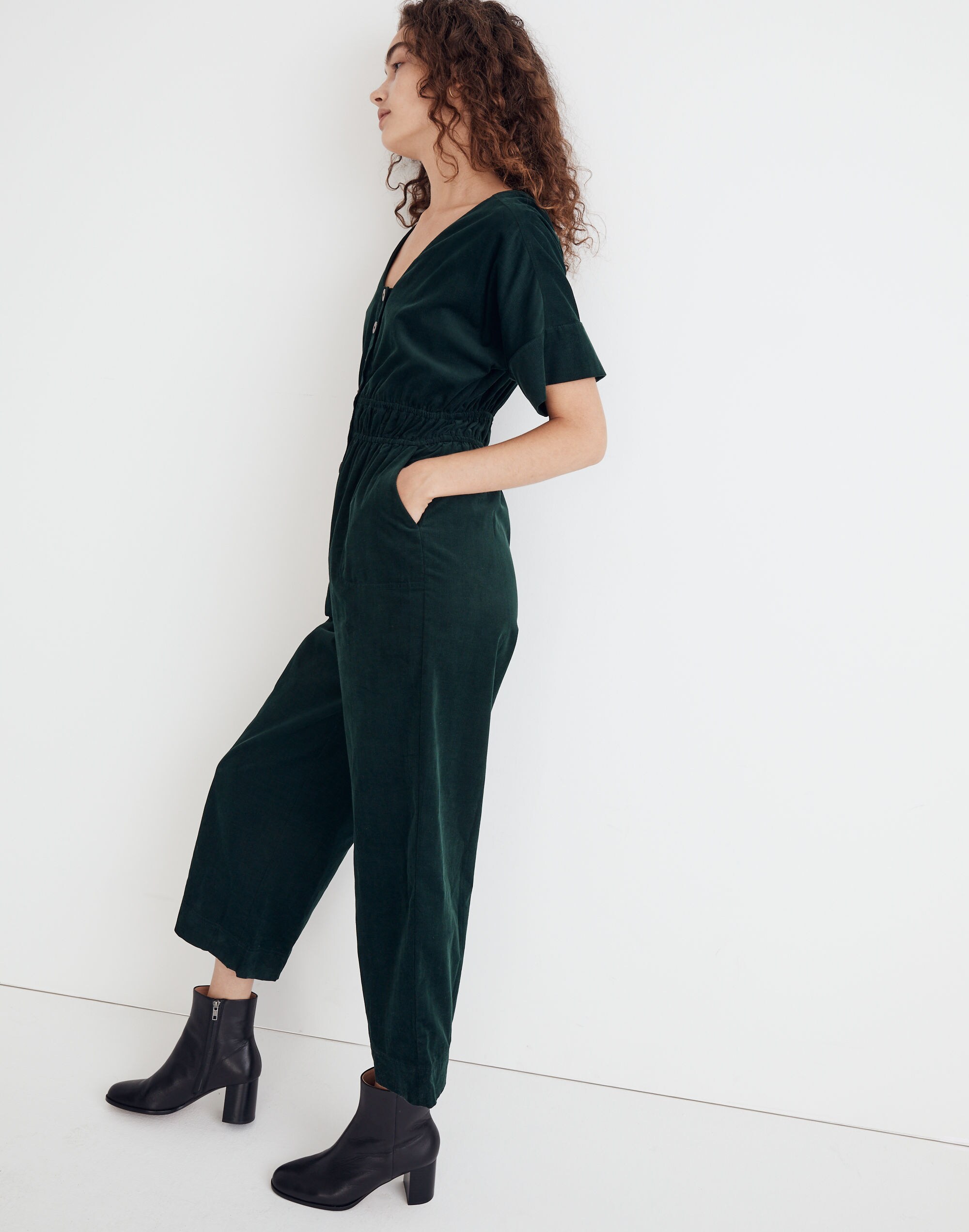 Corduroy Sophia Straight-Leg Jumpsuit