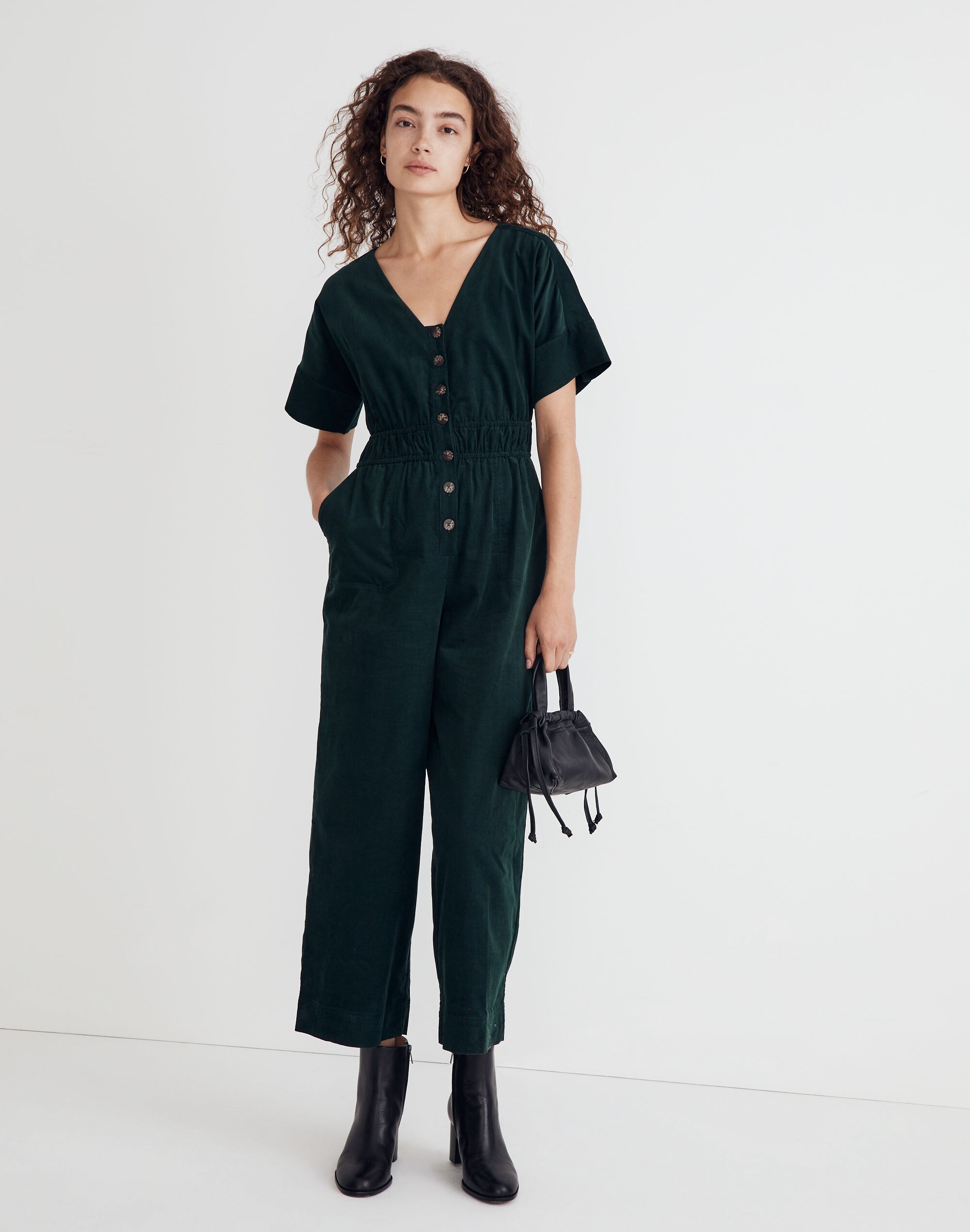 Corduroy Sophia Straight-Leg Jumpsuit