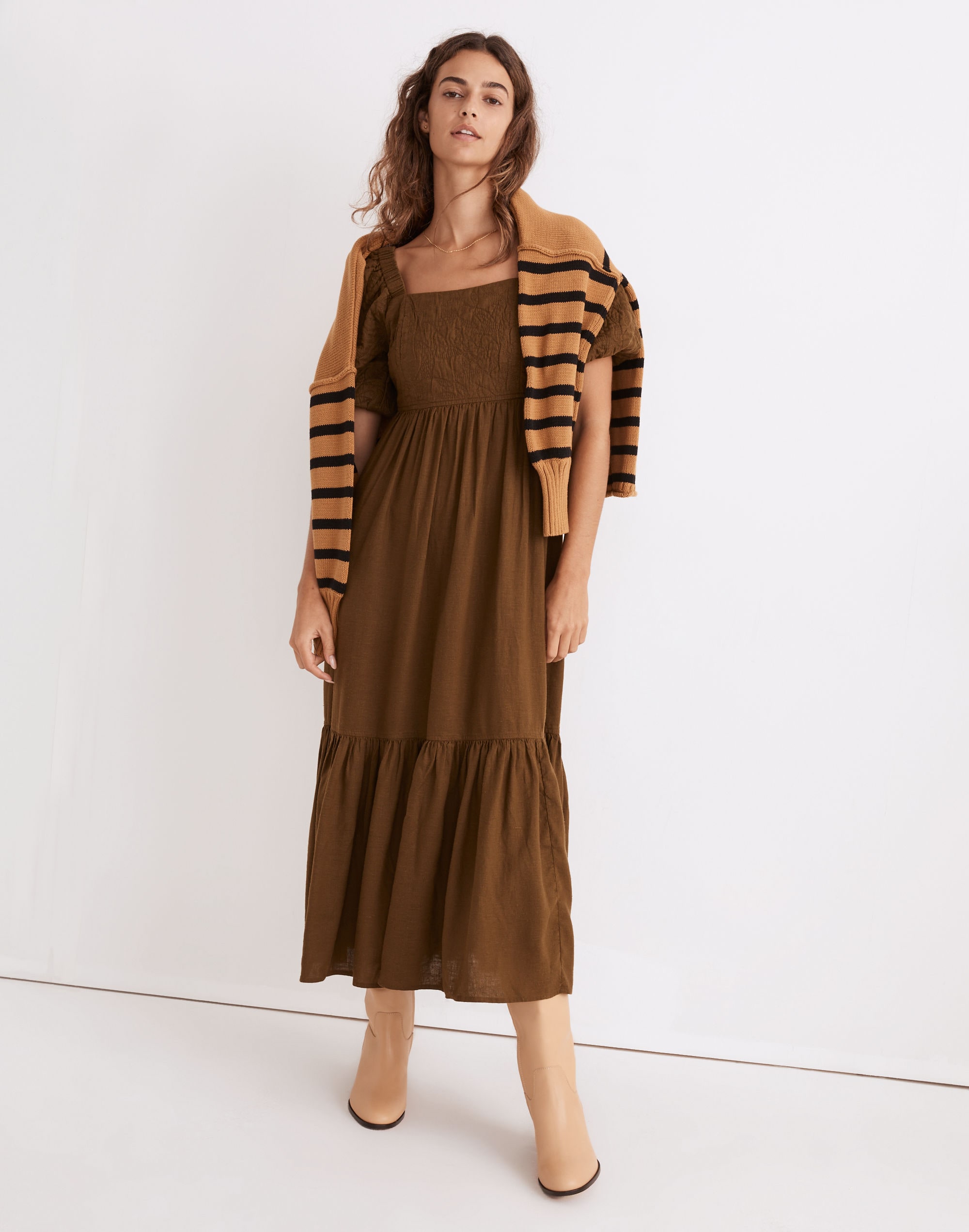 Tiered Midi Dress
