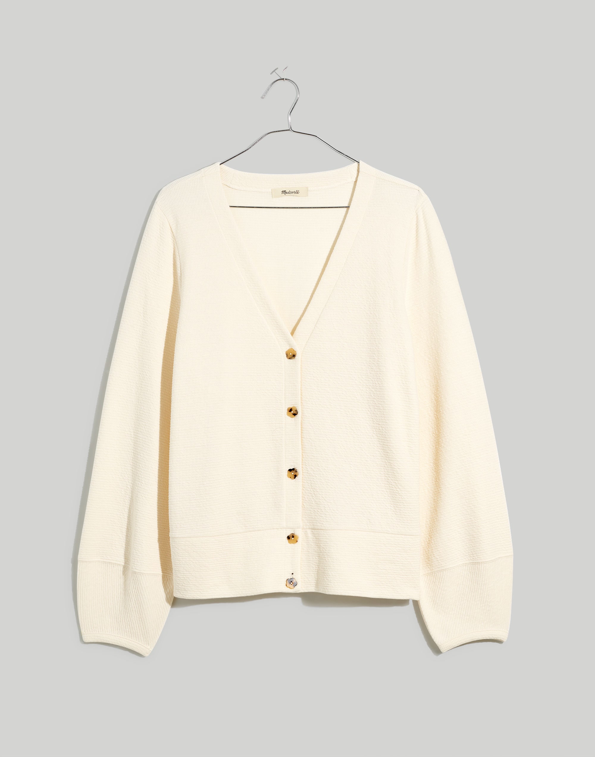 Pieced-Sleeve Cardigan