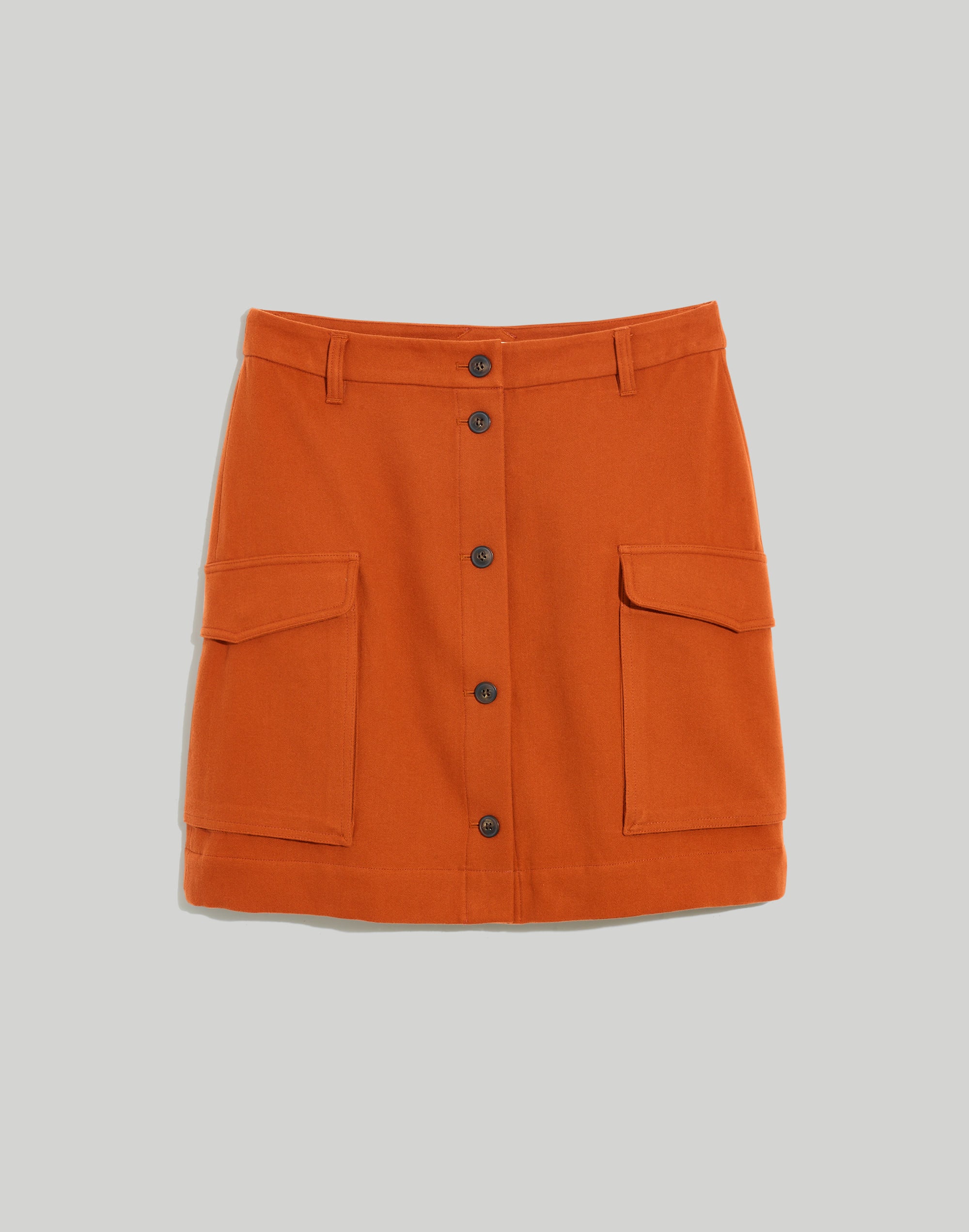 Drapey Moleskin Cargo Mini Skirt