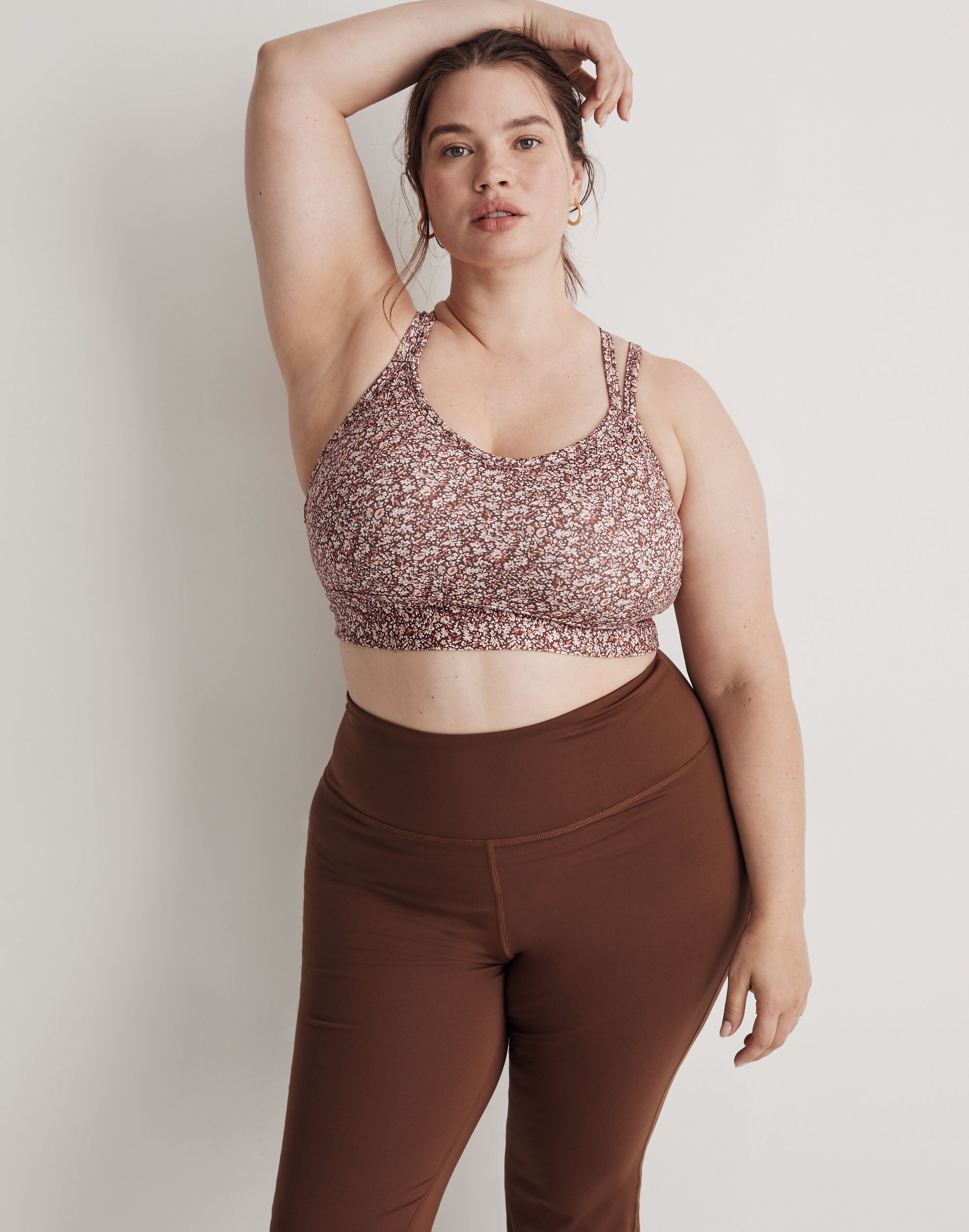 Plus MWL Flex Strappy Sports Bra in Cottage Garden in null image 2