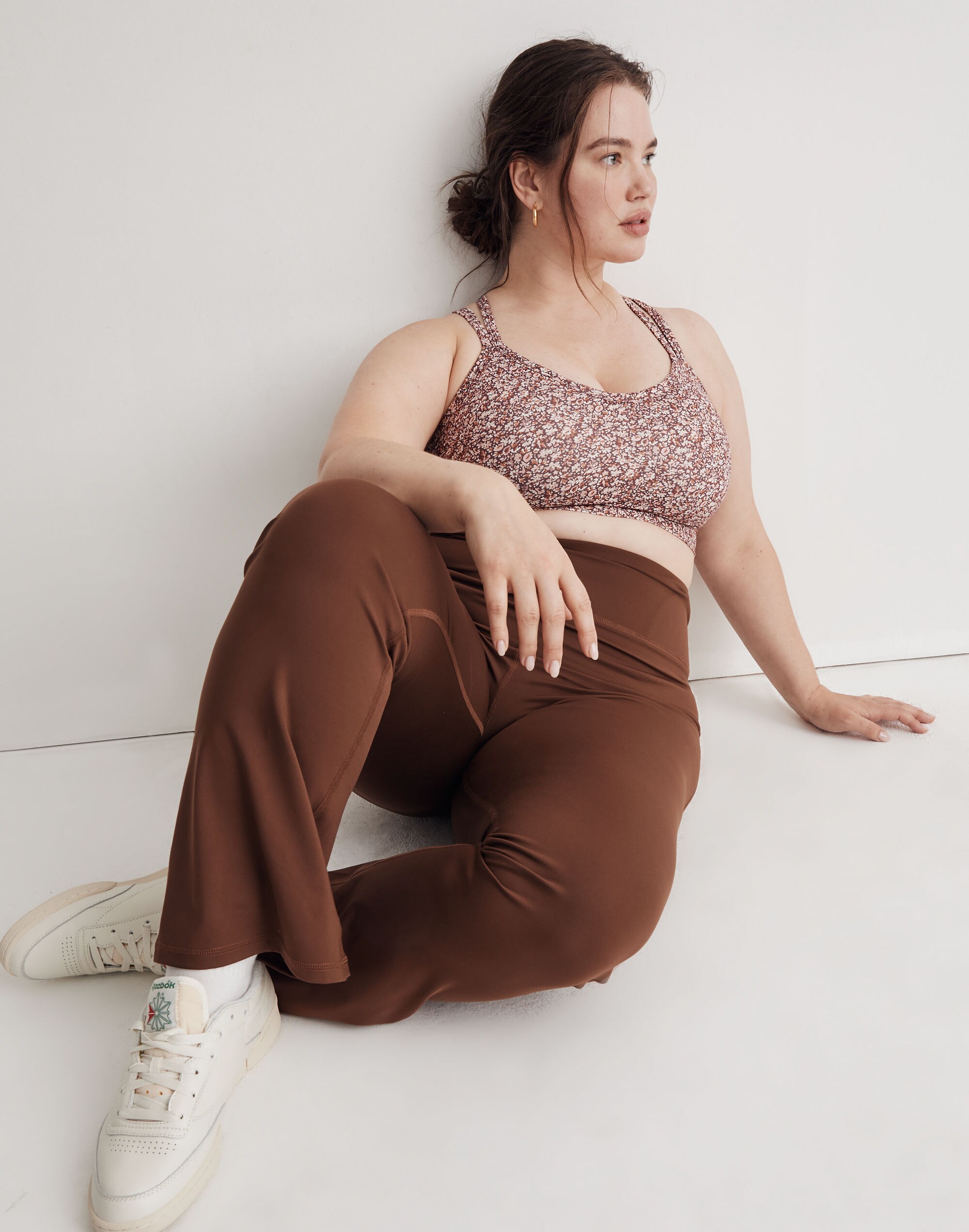 Plus MWL Flex Strappy Sports Bra in Cottage Garden in null image 4