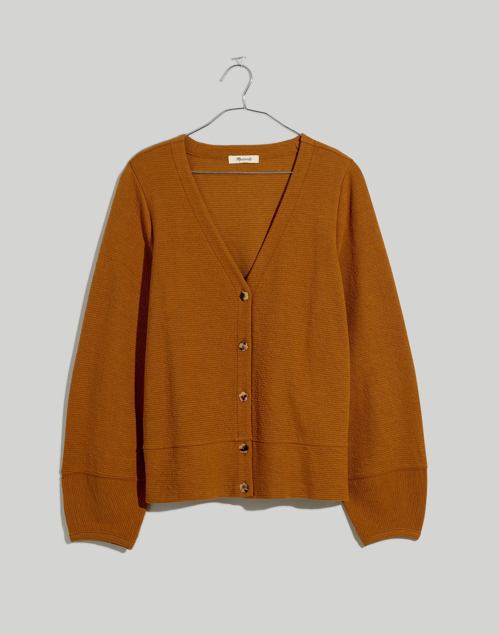 plus pieced-sleeve cardigan