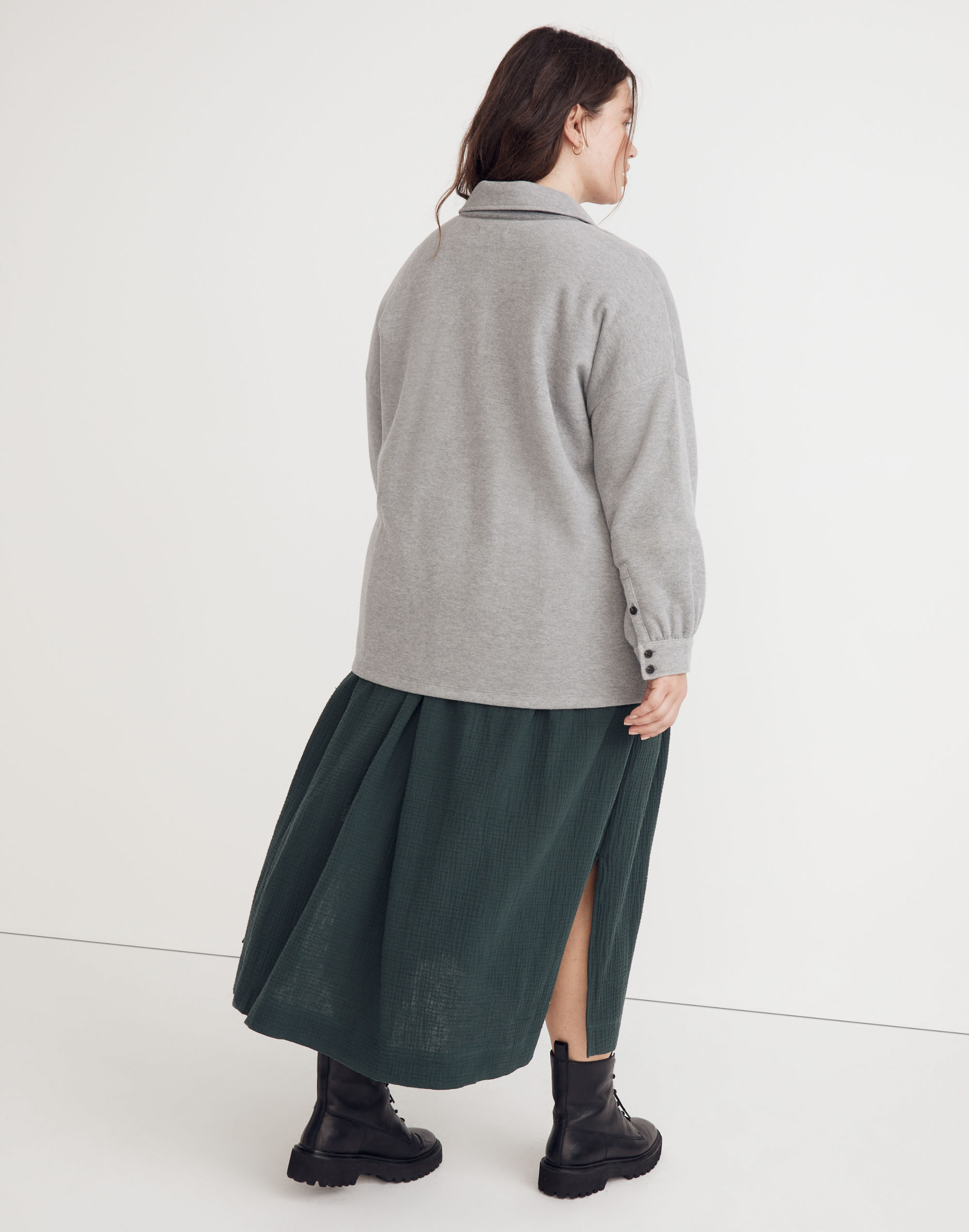 Plus Double-Faced Shirt-Jacket