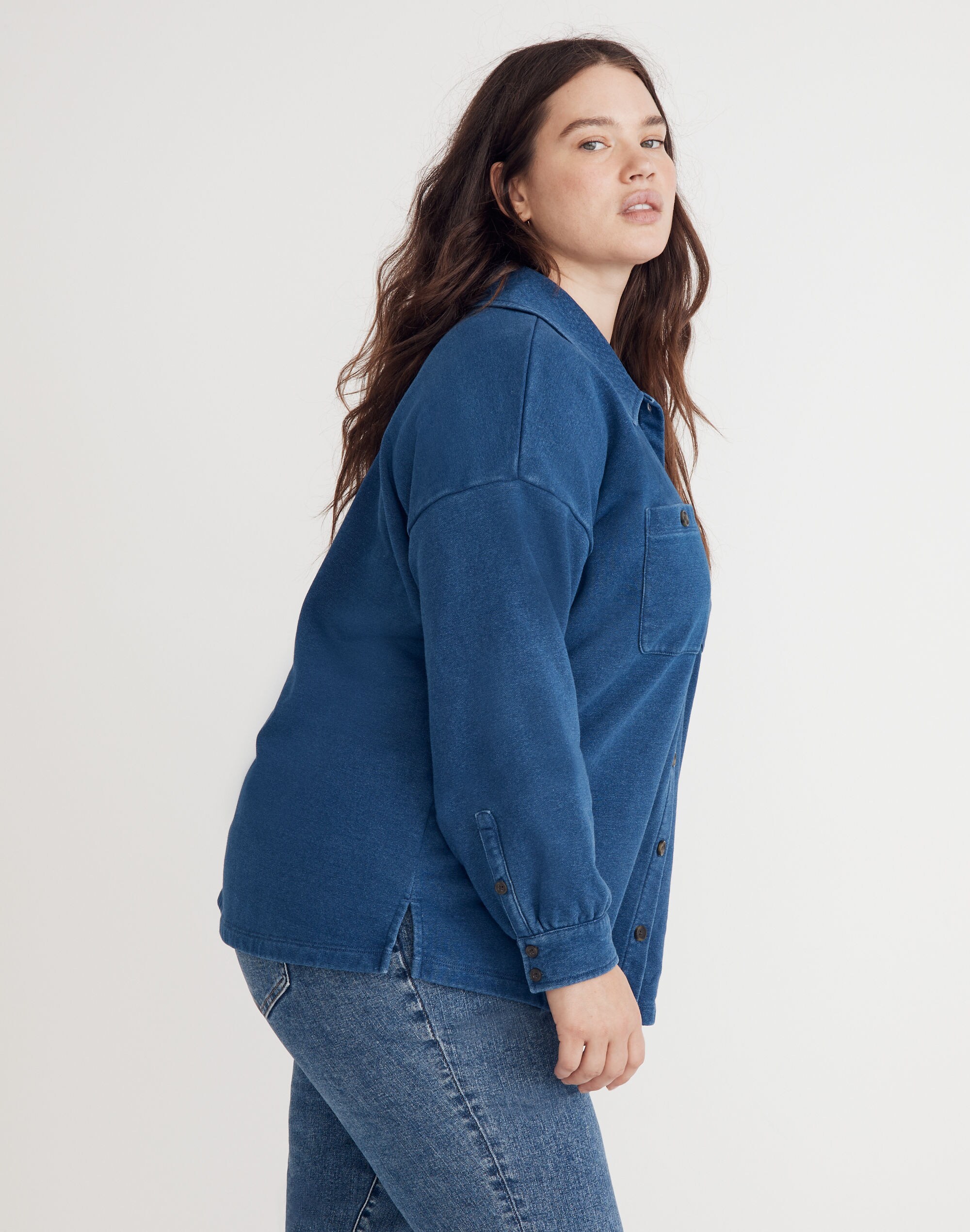 Indigo Terry Shirt-Jacket