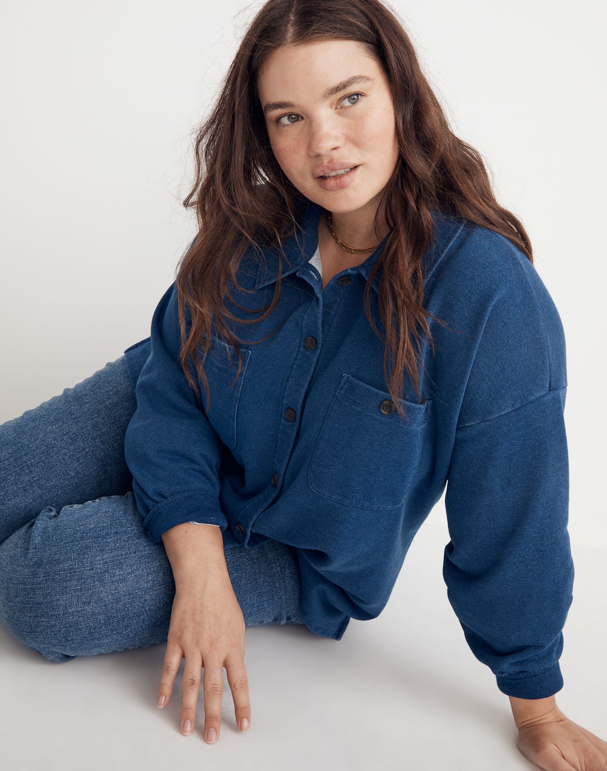 Indigo Terry Shirt-Jacket