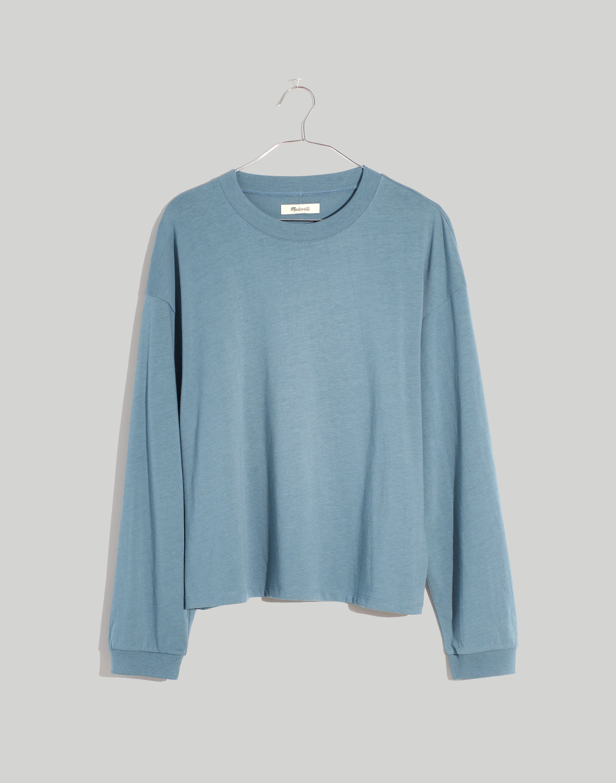 Plus Supima&reg; Cotton Essential Long-Sleeve Tee