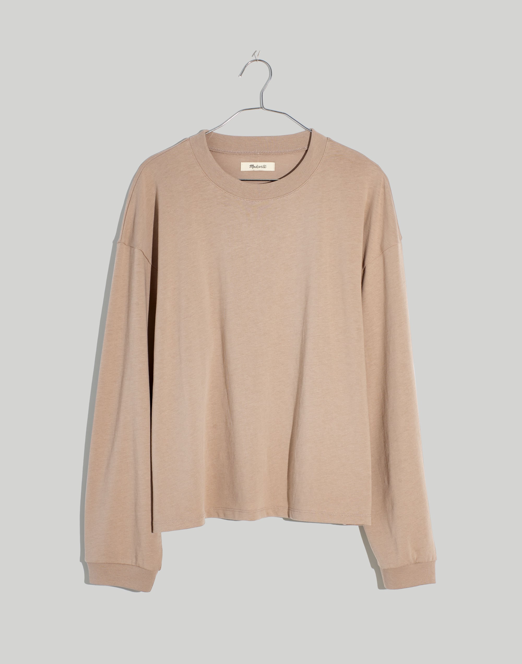 Plus Supima&reg; Cotton Essential Long-Sleeve Tee