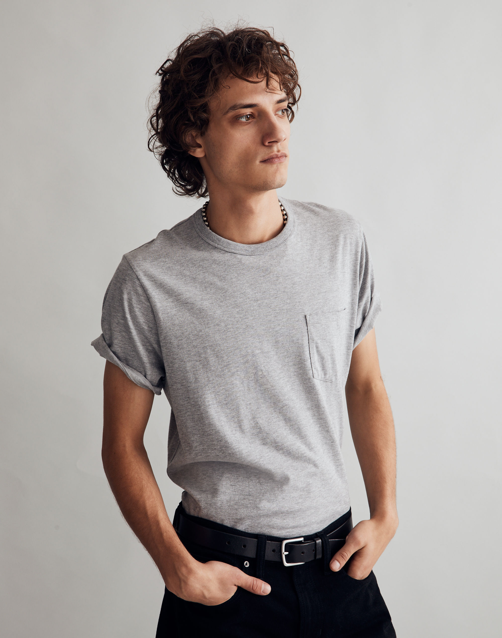 Garment-Dyed Allday Crewneck Pocket Tee