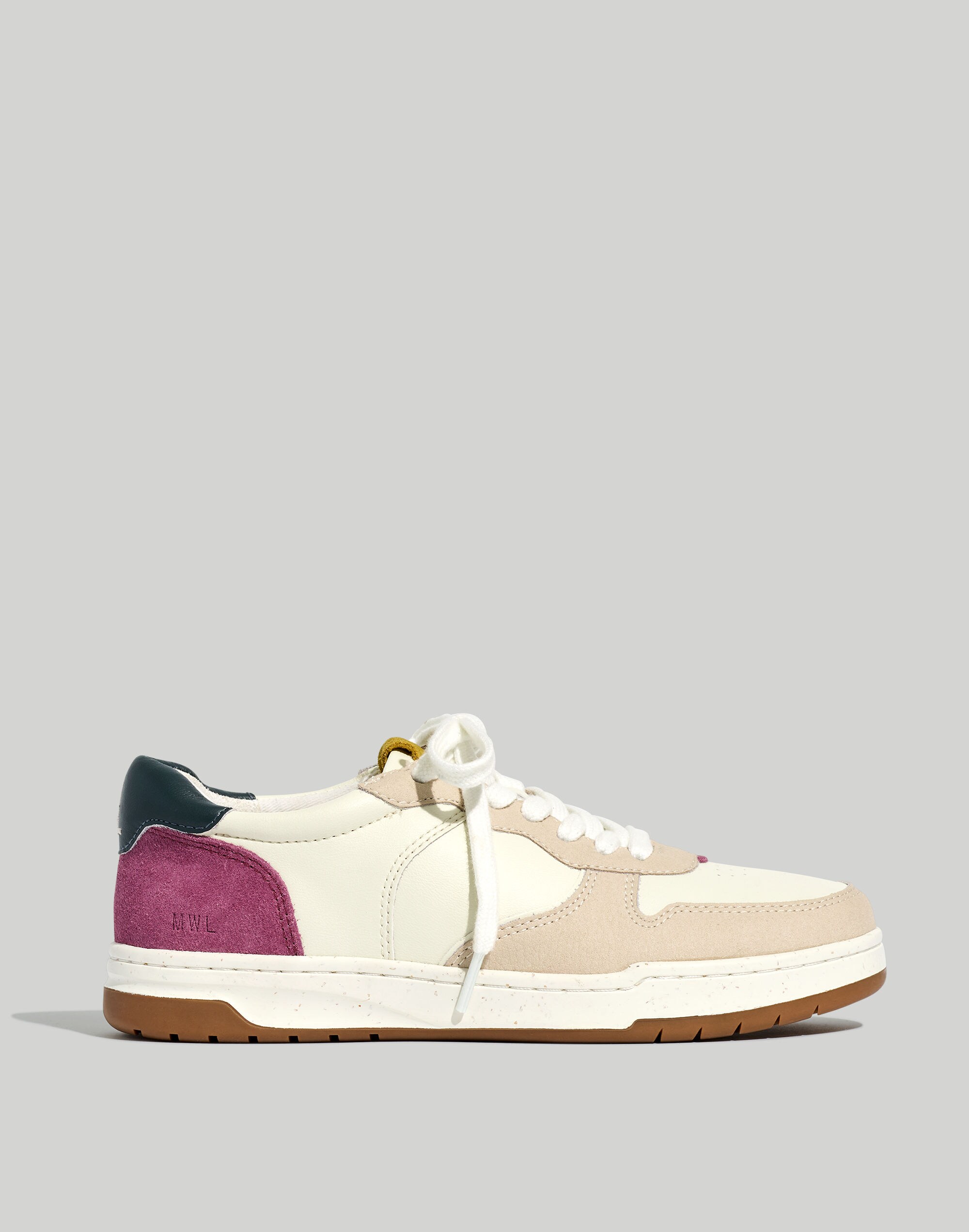 Court Low-Top Sneakers in Washed Nubuck and Suede