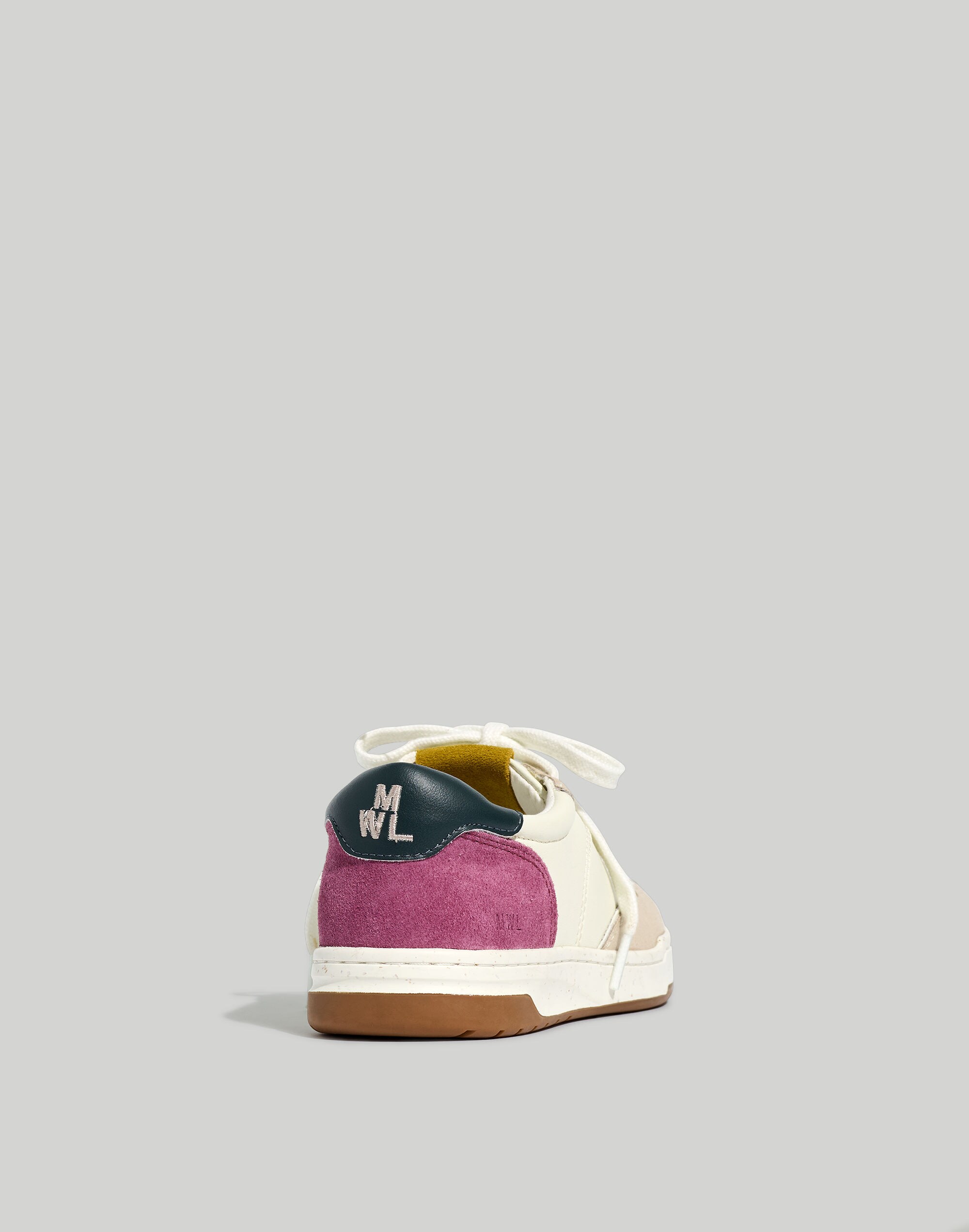 Court Low-Top Sneakers in Washed Nubuck and Suede