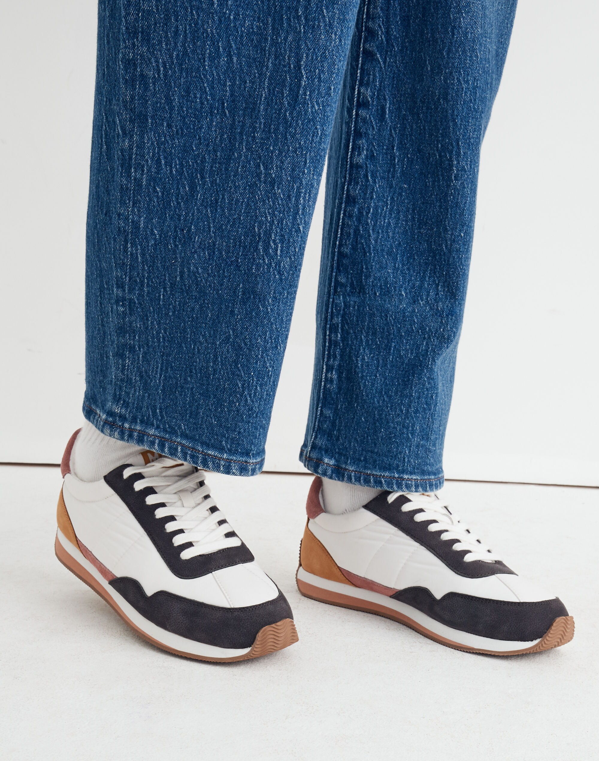 League Sneakers in Washed Nubuck and Suede