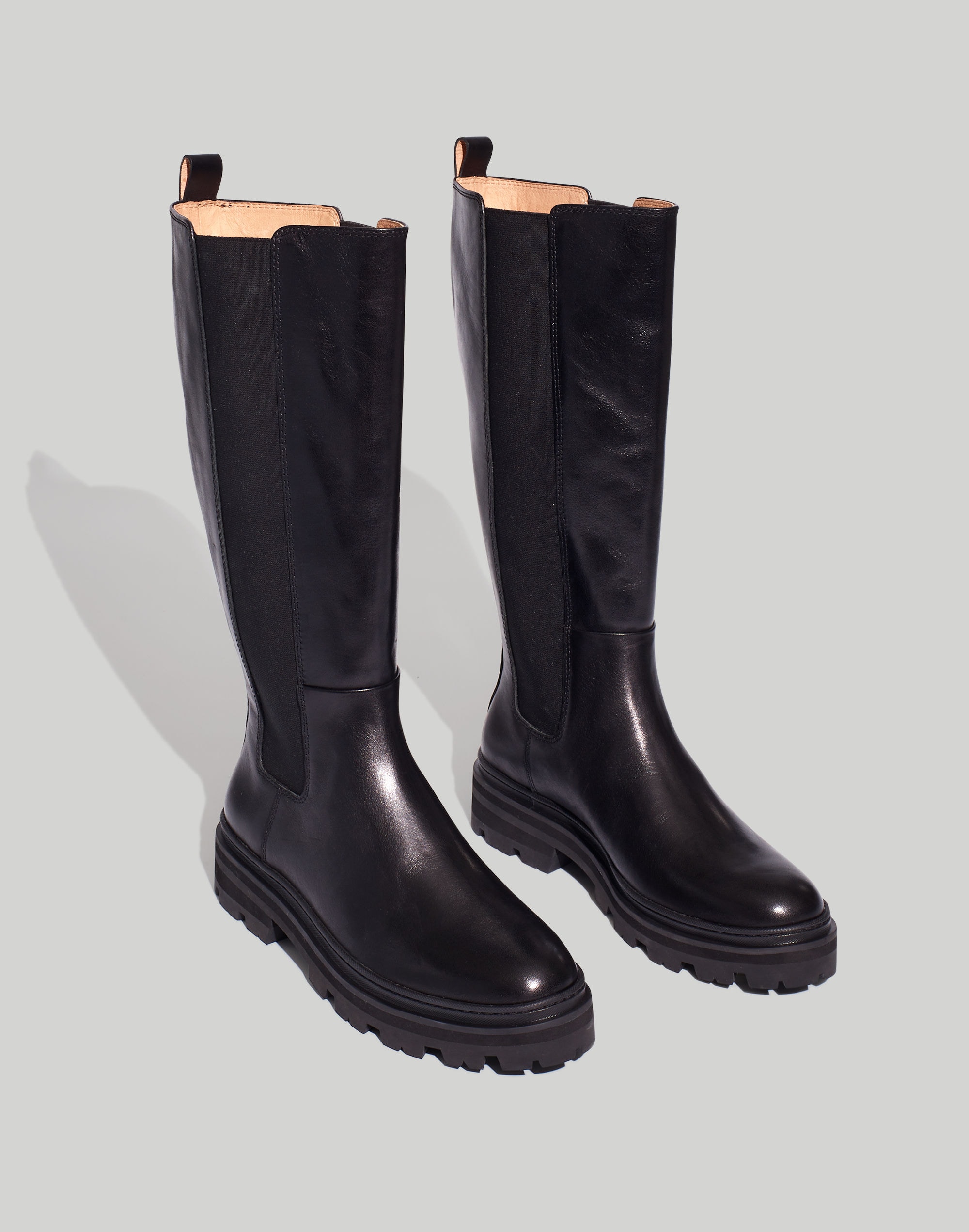 The Poppy Tall Lugsole Boot with Extended Calf