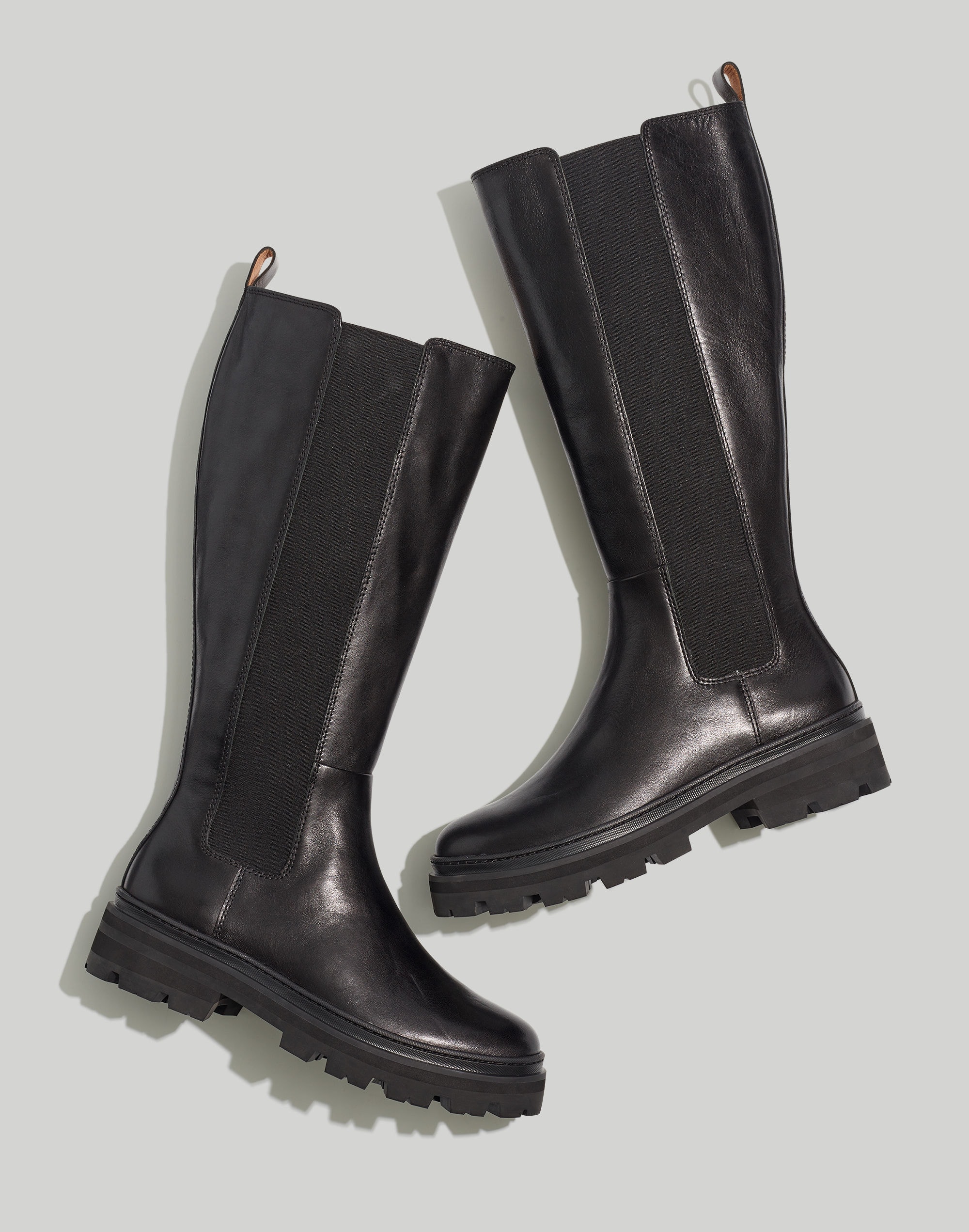 The Poppy Tall Lugsole Boot with Extended Calf