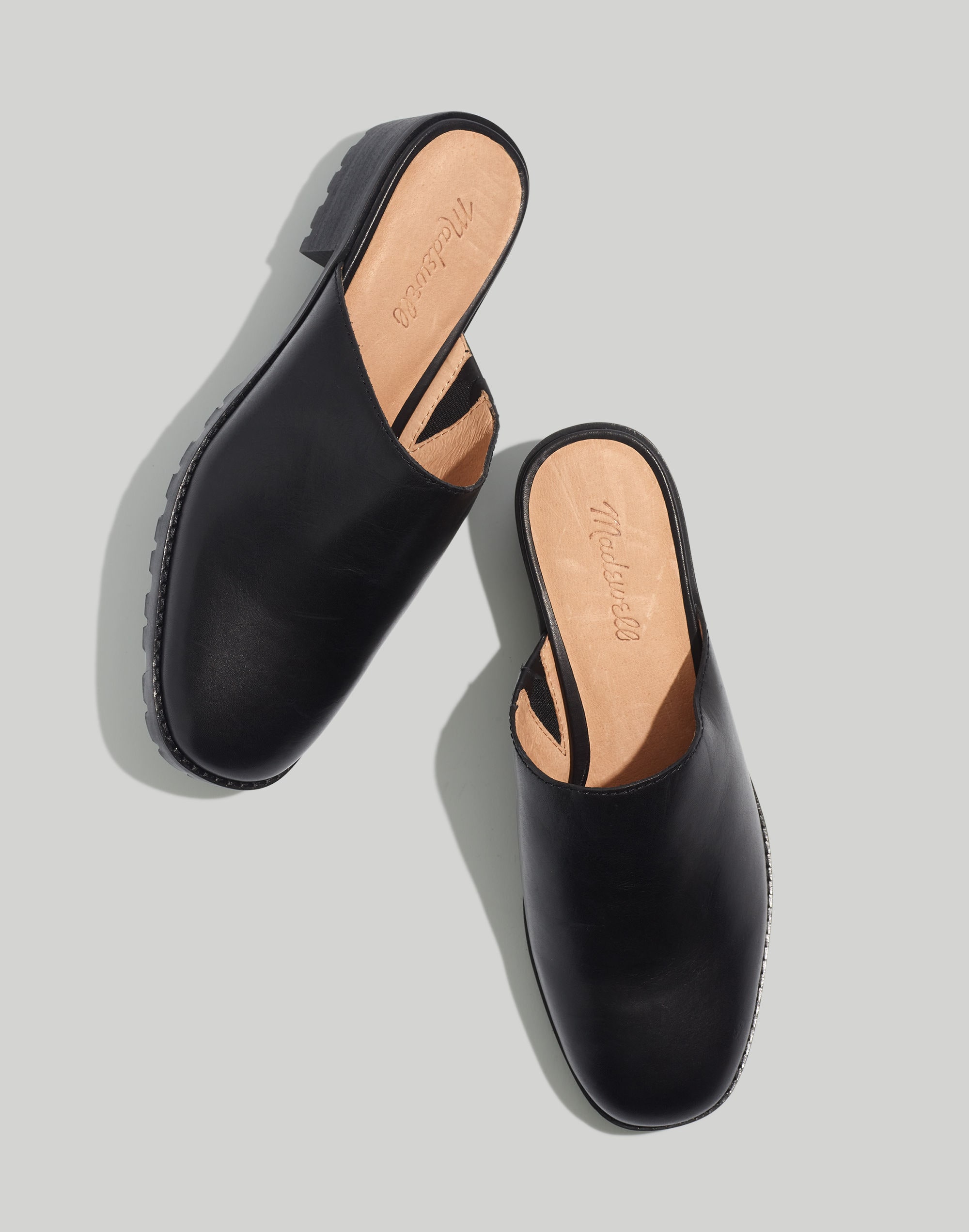 The Mindy Lugsole Mule in Leather Madewell - Main Image