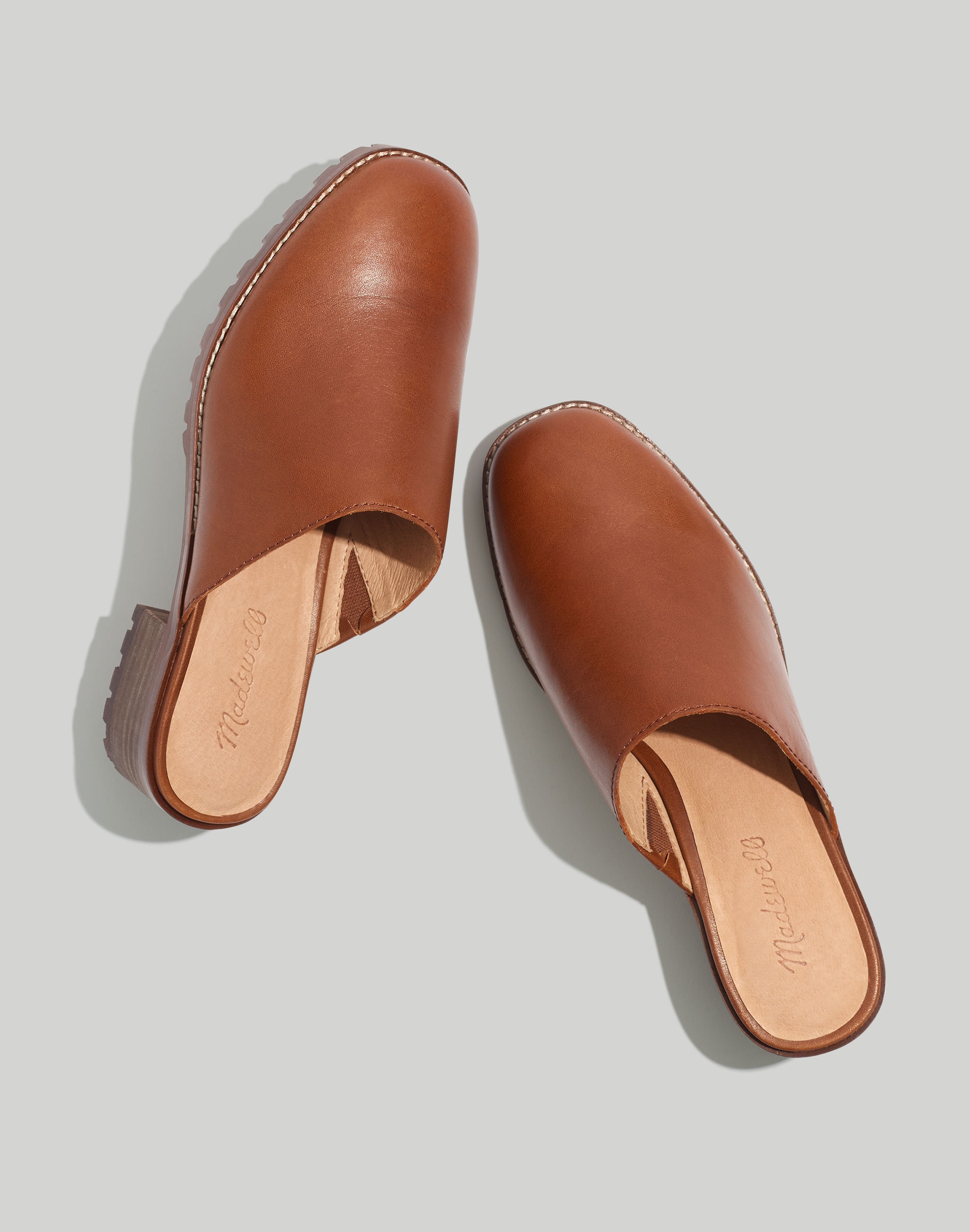 The Mindy Lugsole Mule in Leather