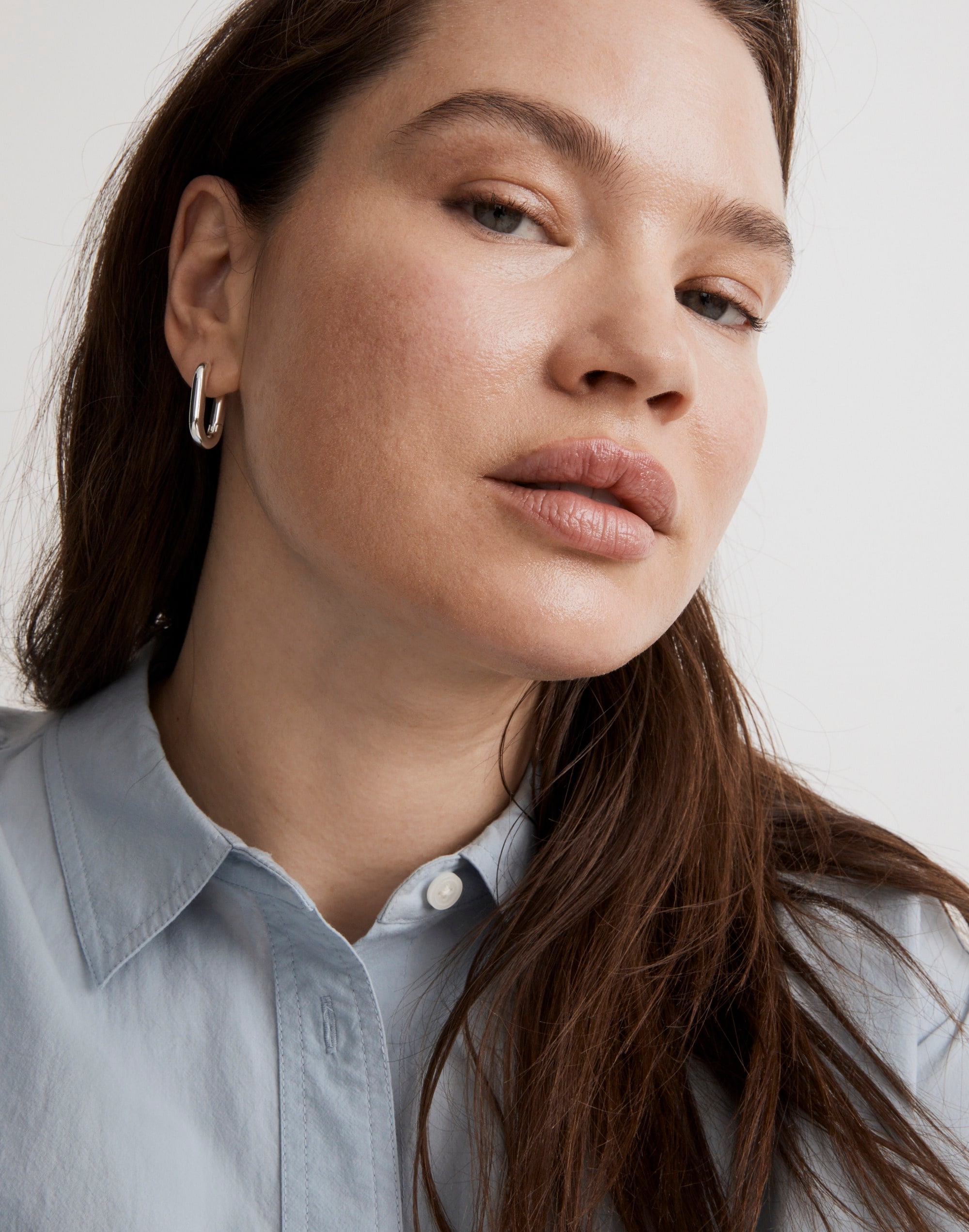 Carabiner Medium Hoop Earrings Alternate Image 2