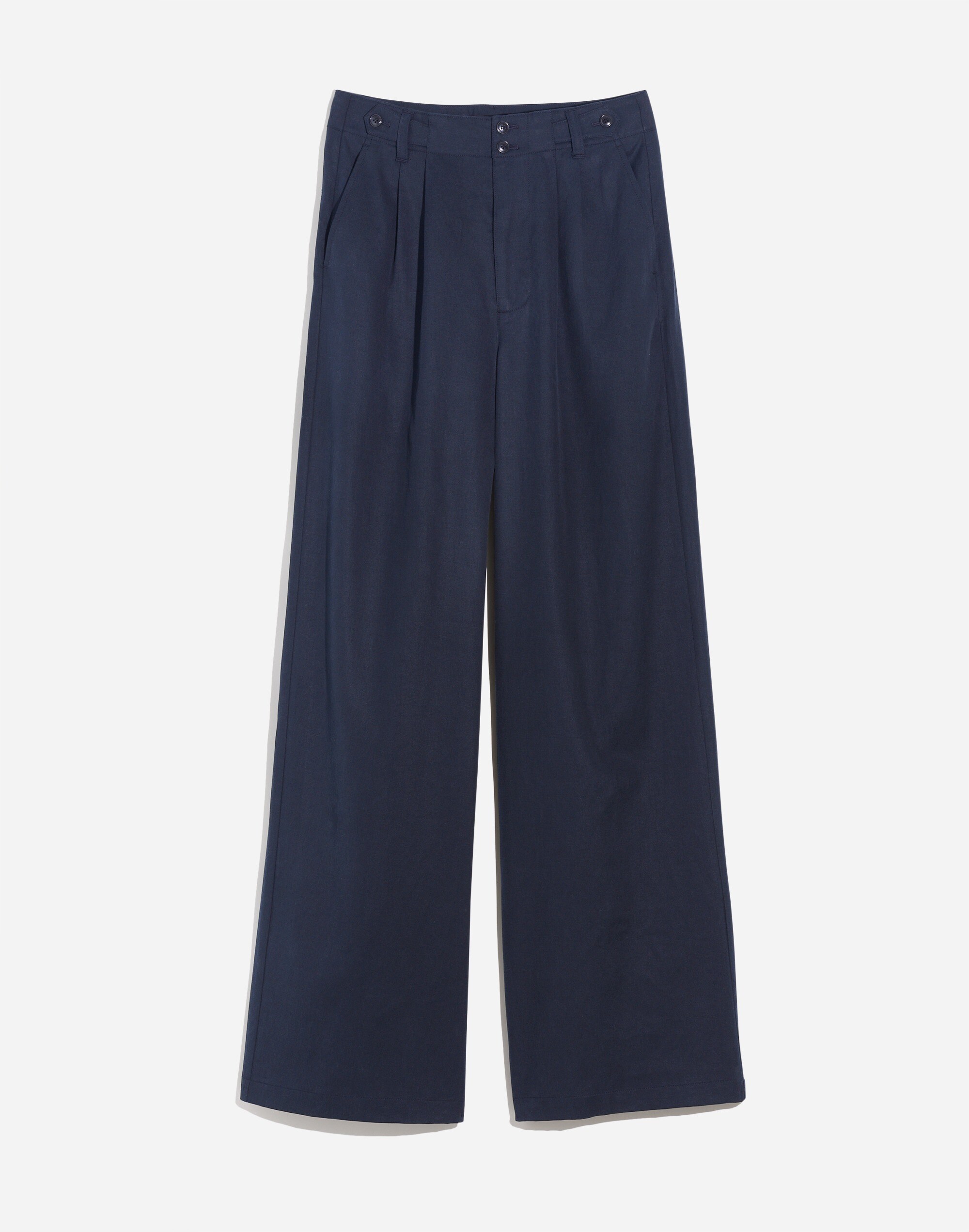 The Plus Harlow Wide-Leg Pant in Drapey Twill