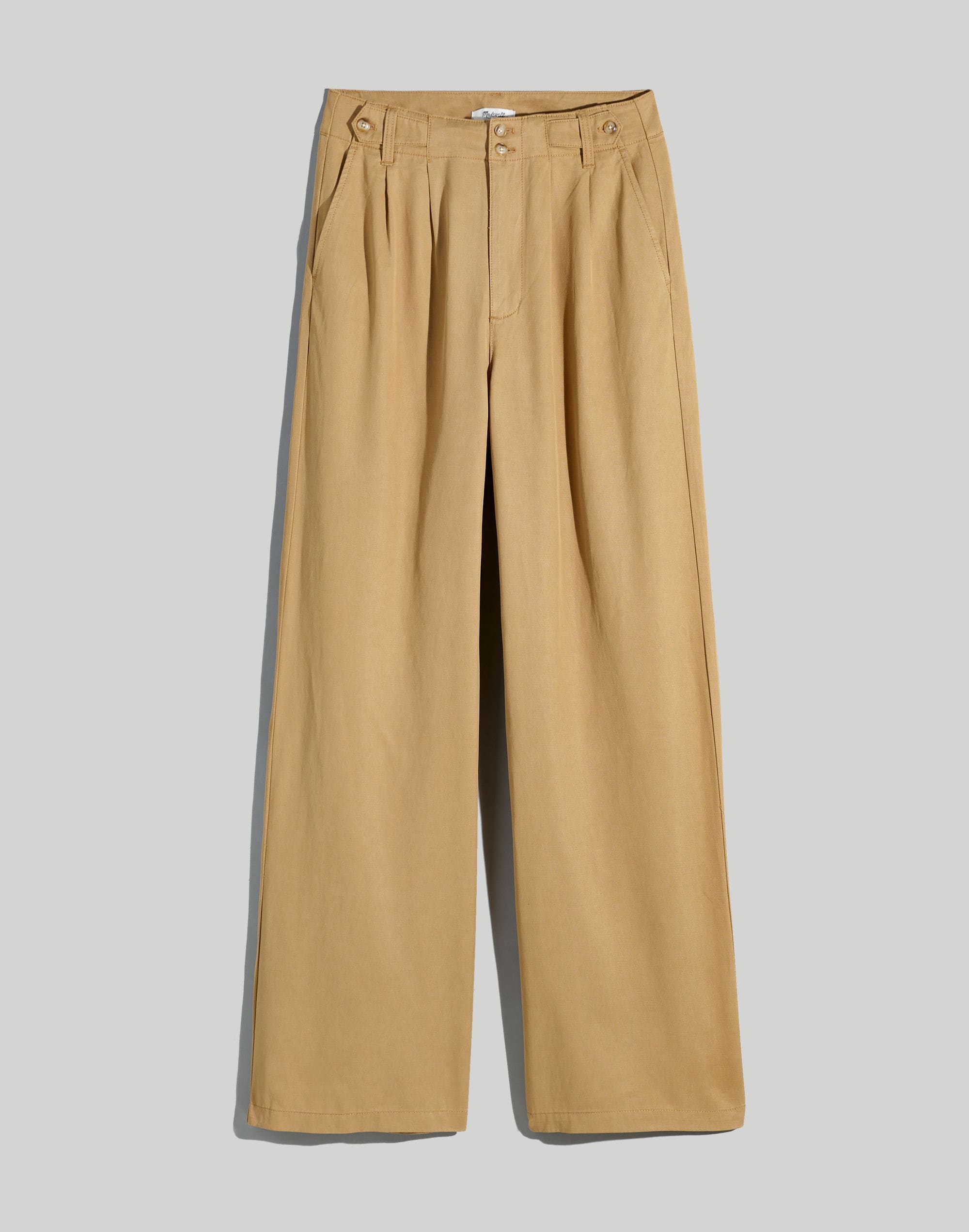 The Plus Harlow Wide-Leg Pant in Drapey Twill