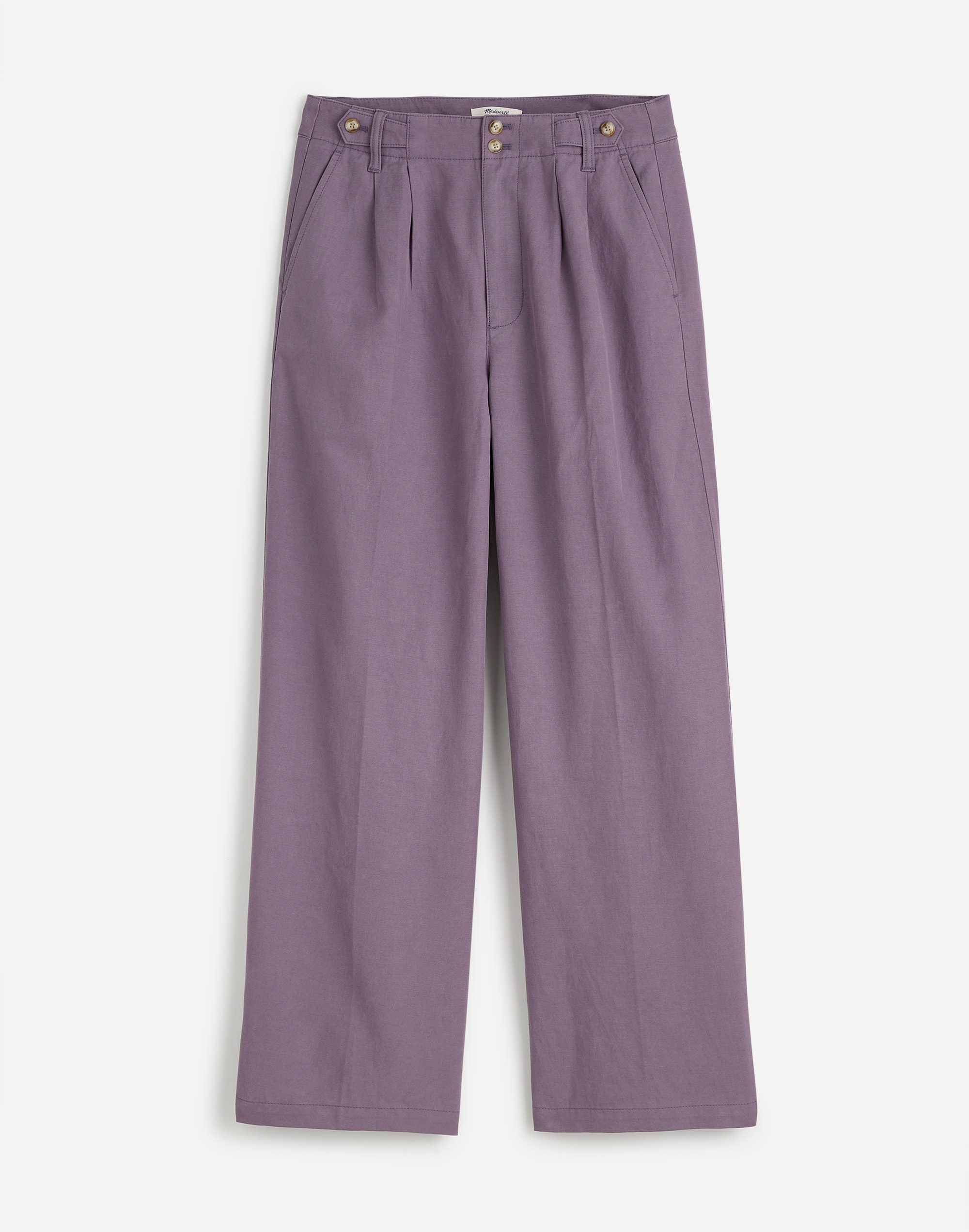 The Plus Harlow Wide-Leg Pant in Drapey Twill in smoky grape image 1