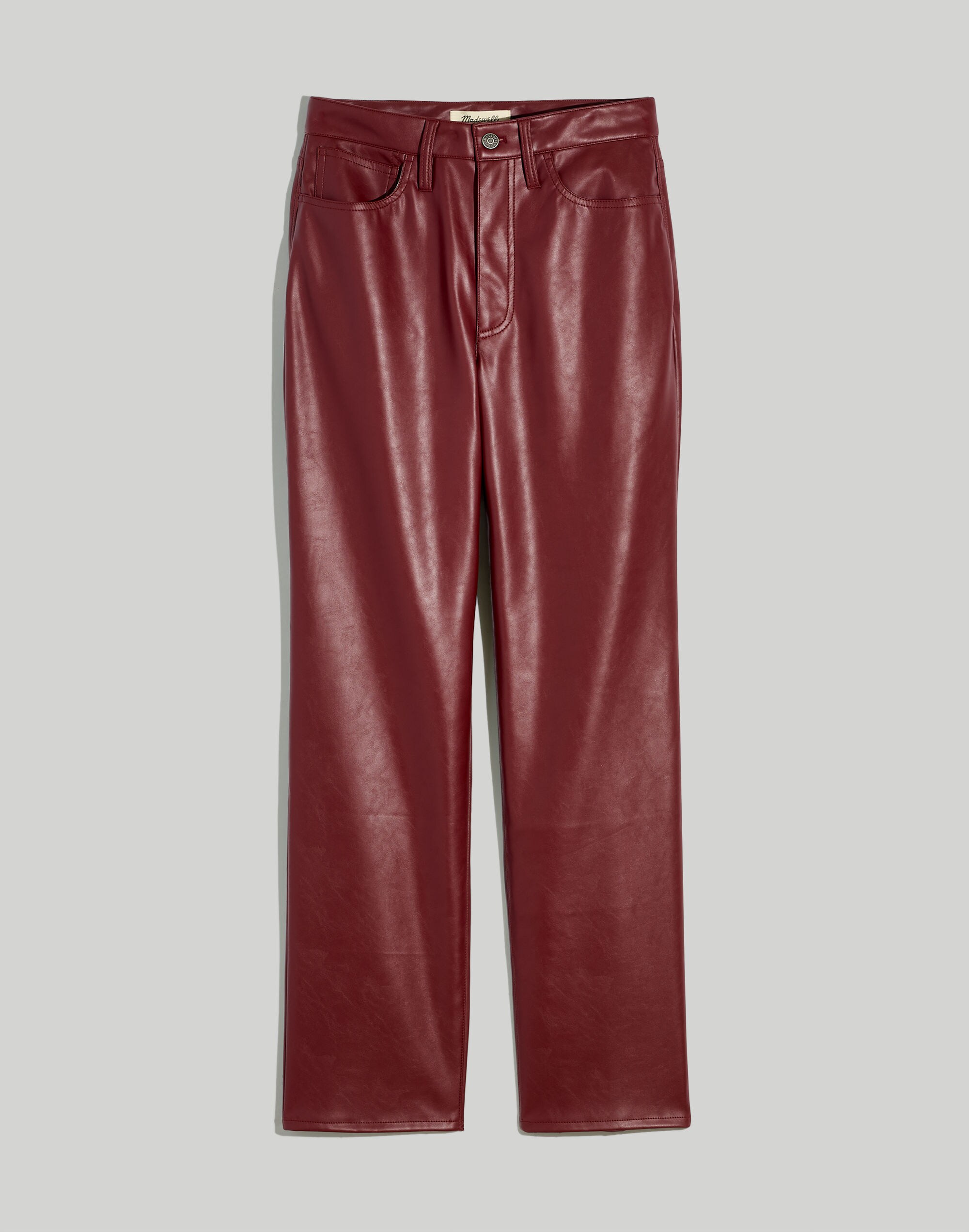 The Plus Perfect Vintage Straight Jean: Faux Leather Edition