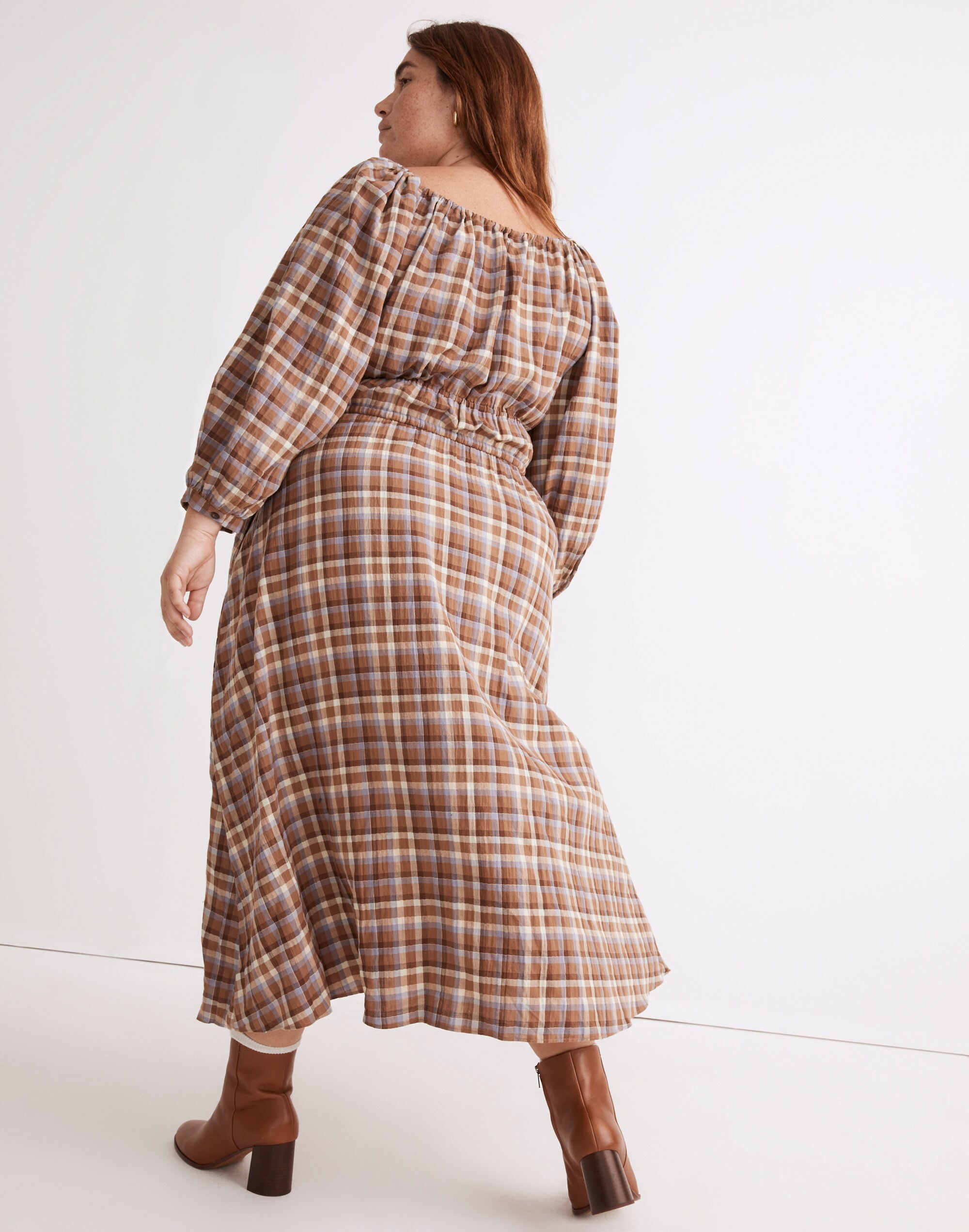 Plus Gauze Sophia Midi Dress