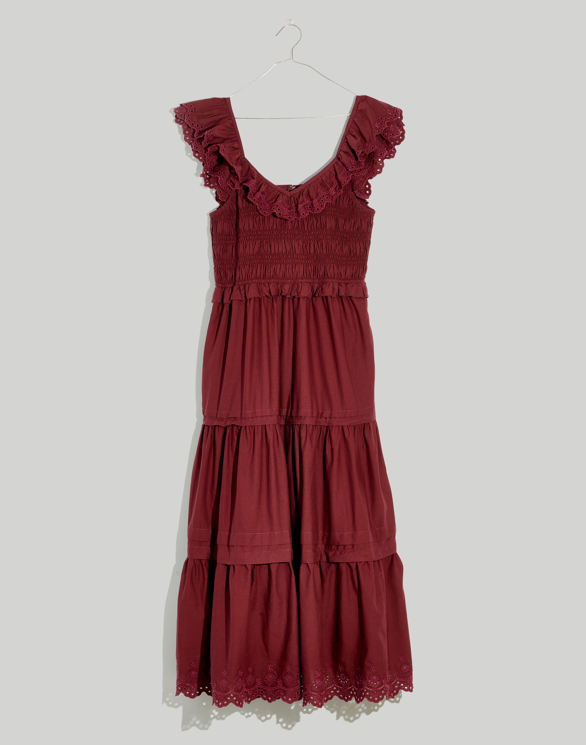 Plus Lucie Embroidered Cotton Midi Dress