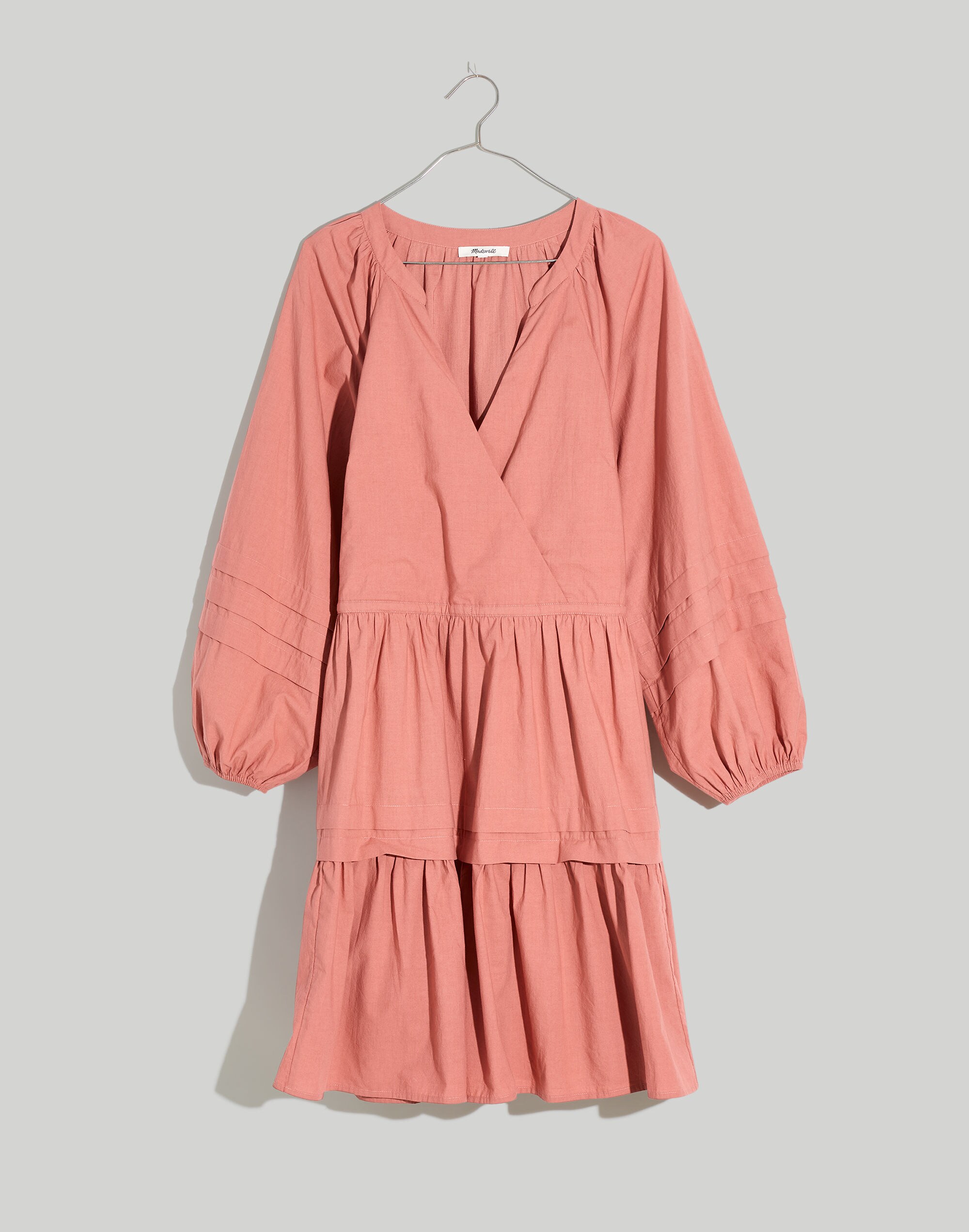 Plus Crinkle Poplin Wrap Mini Dress